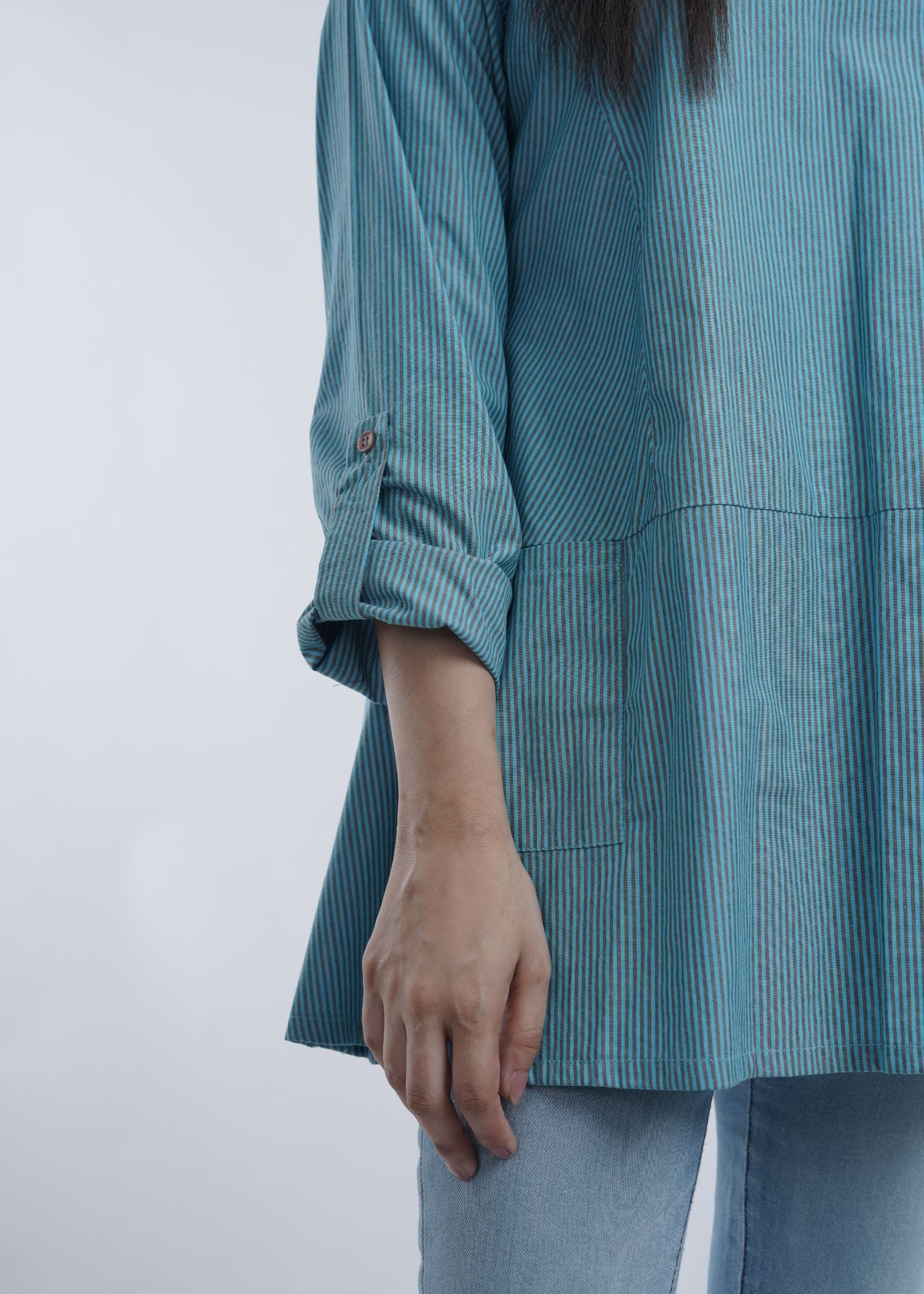 cotton Tunic in Aquamarine