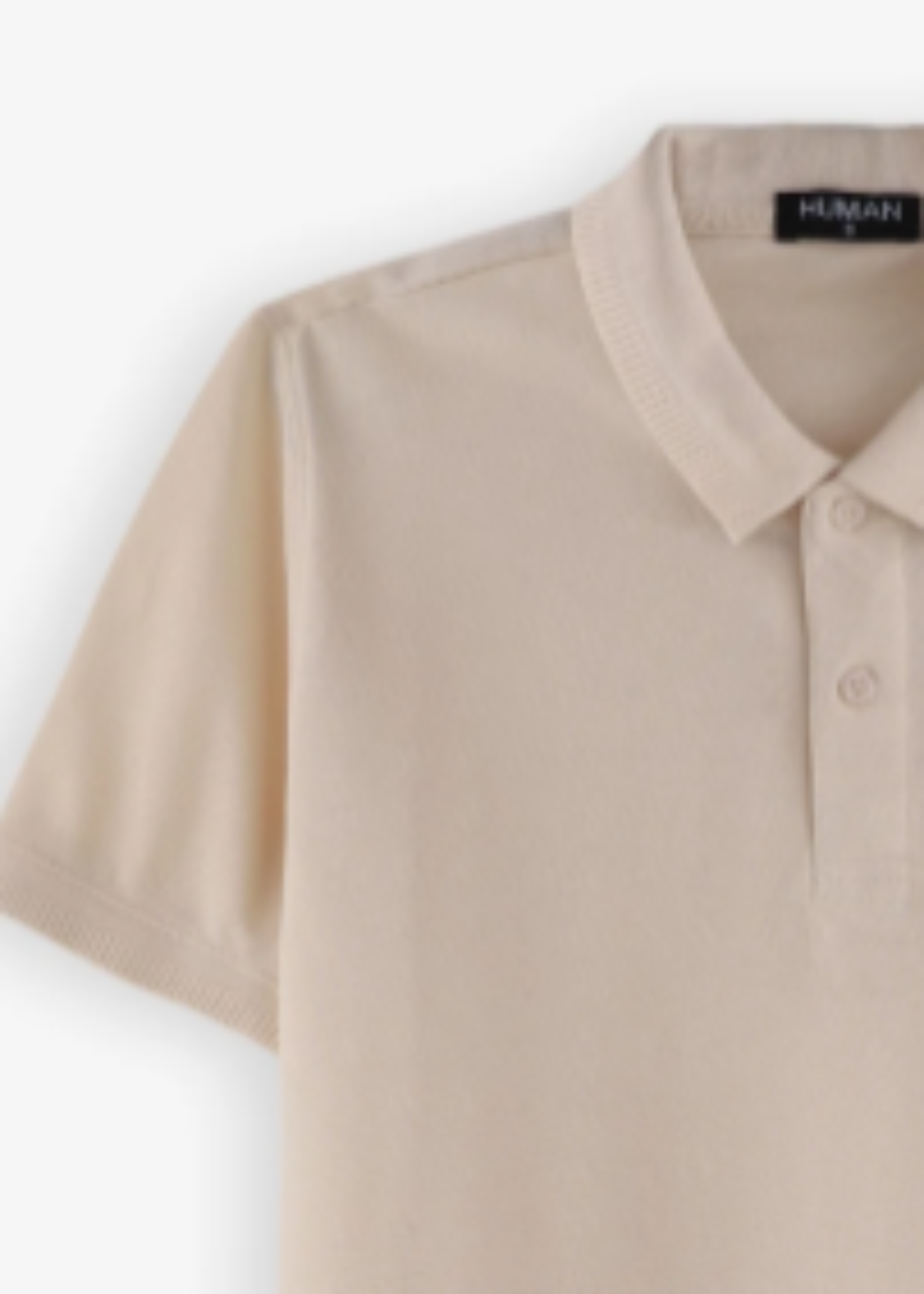 cotton Polo Shirt in Off-white