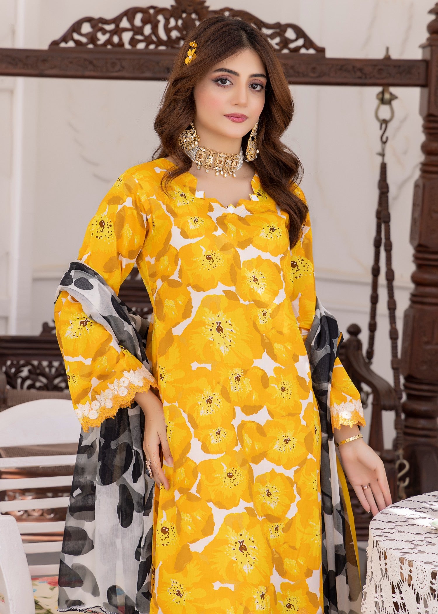 lawn Unstitched in Yellow