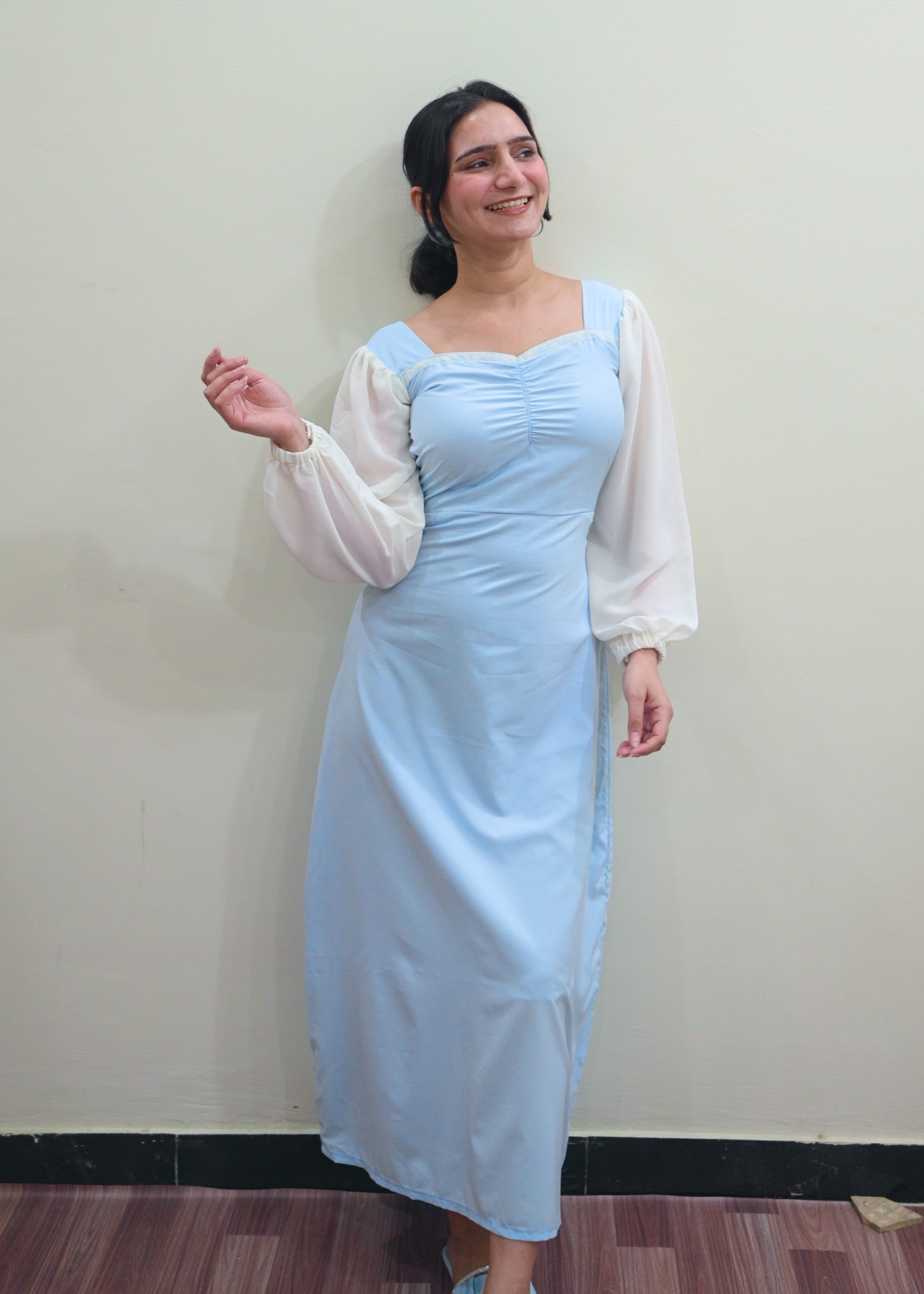 grip Dress in Baby blue