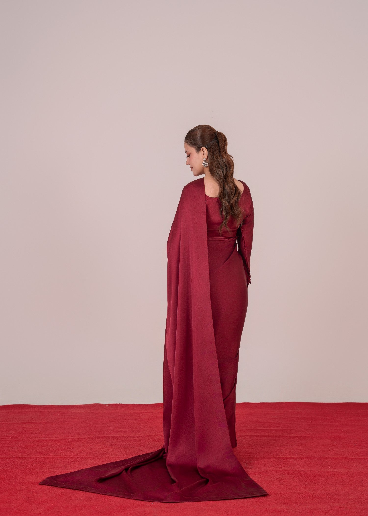 silk Saree in Maroon