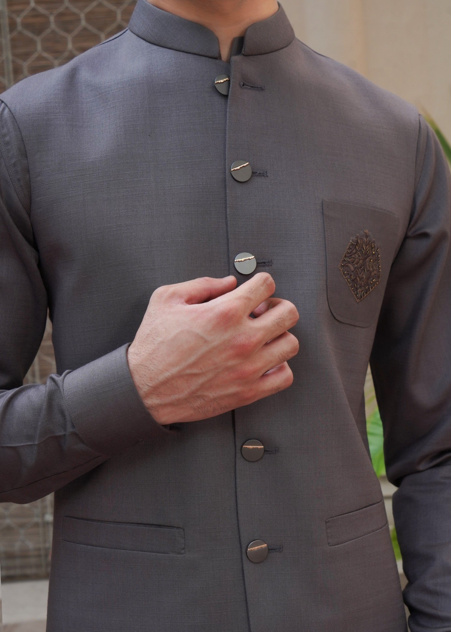 wool Waistcoat in Grey