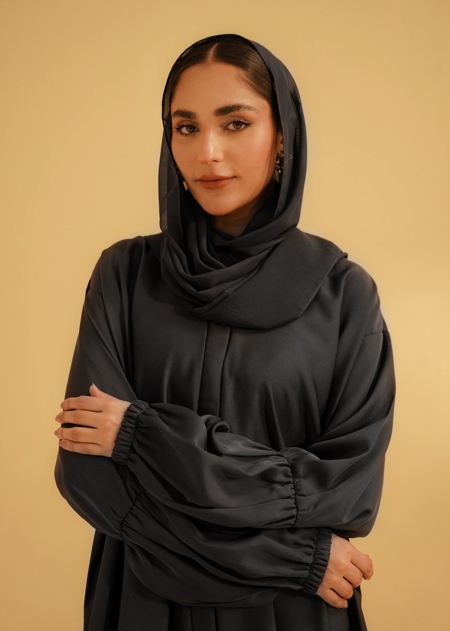 nidha Abaya in Graphite