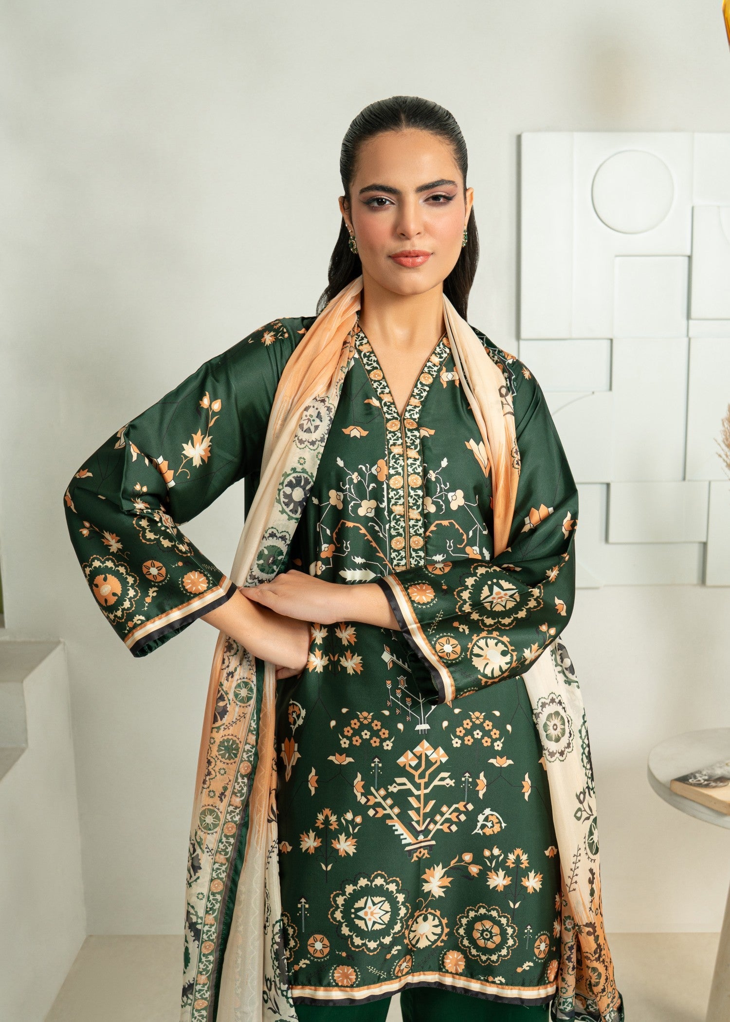 silk Unstitched in Green