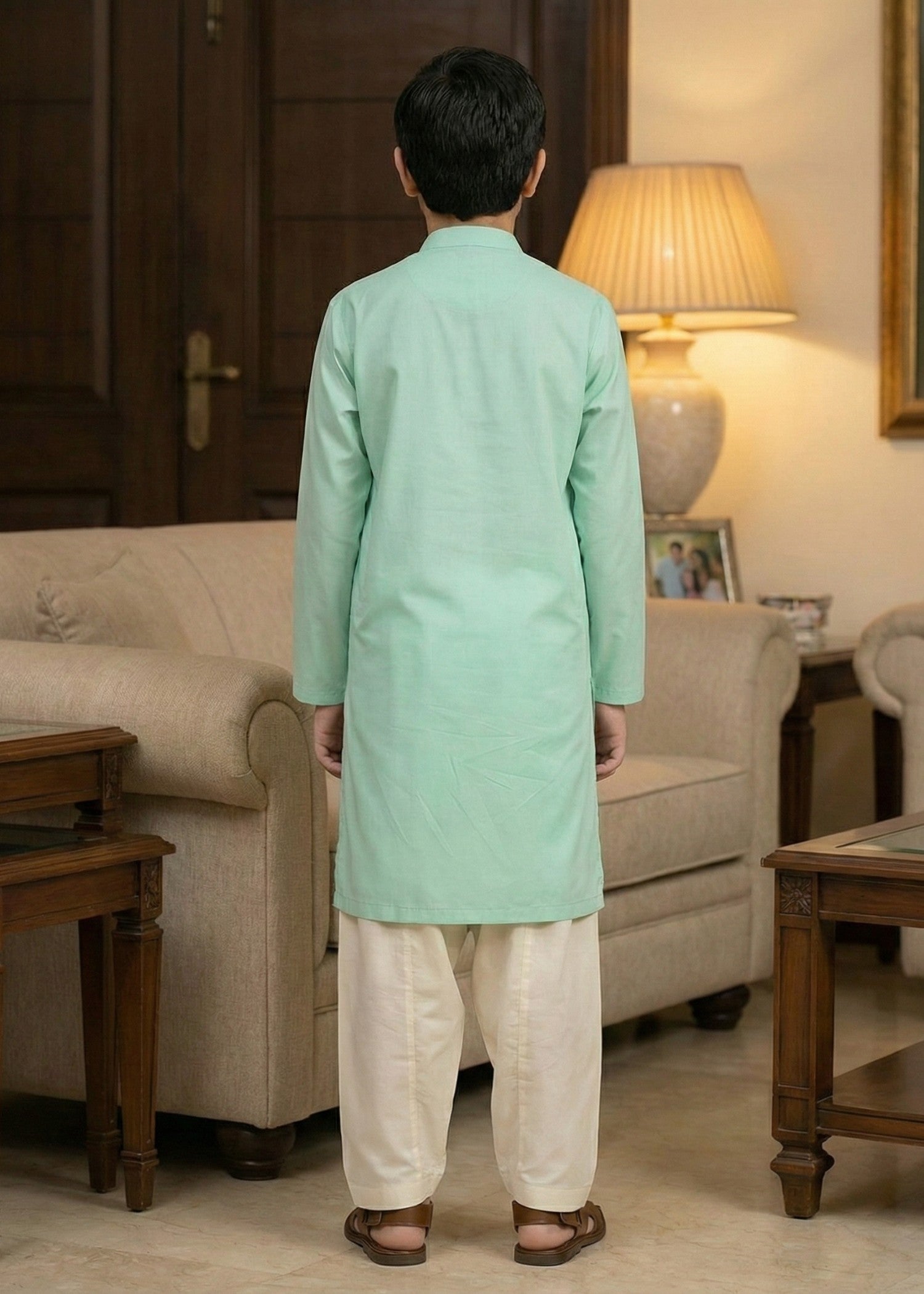 wash & wear Kurta Set in Mint green
