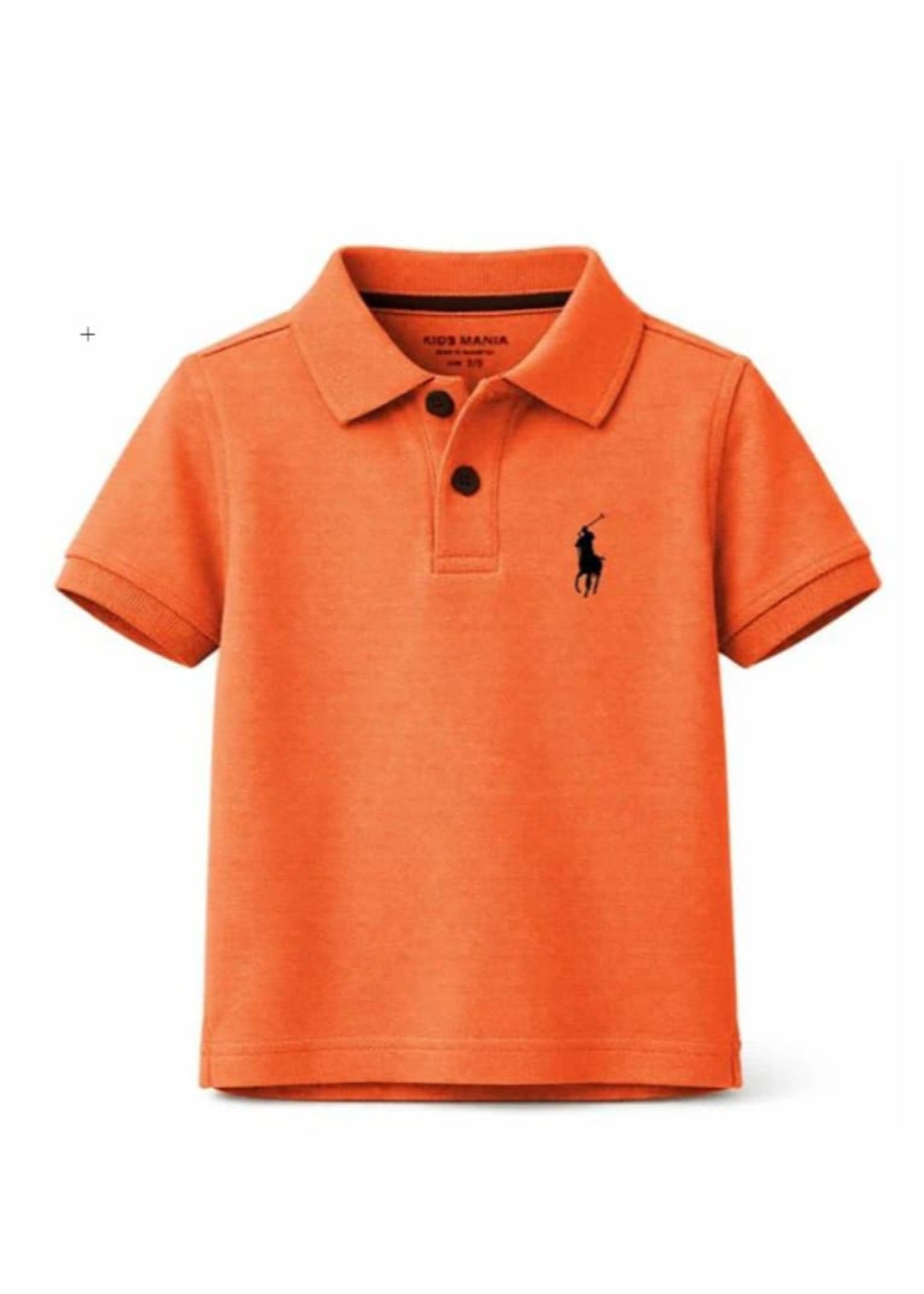 cotton Polo Shirt in Burnt orange