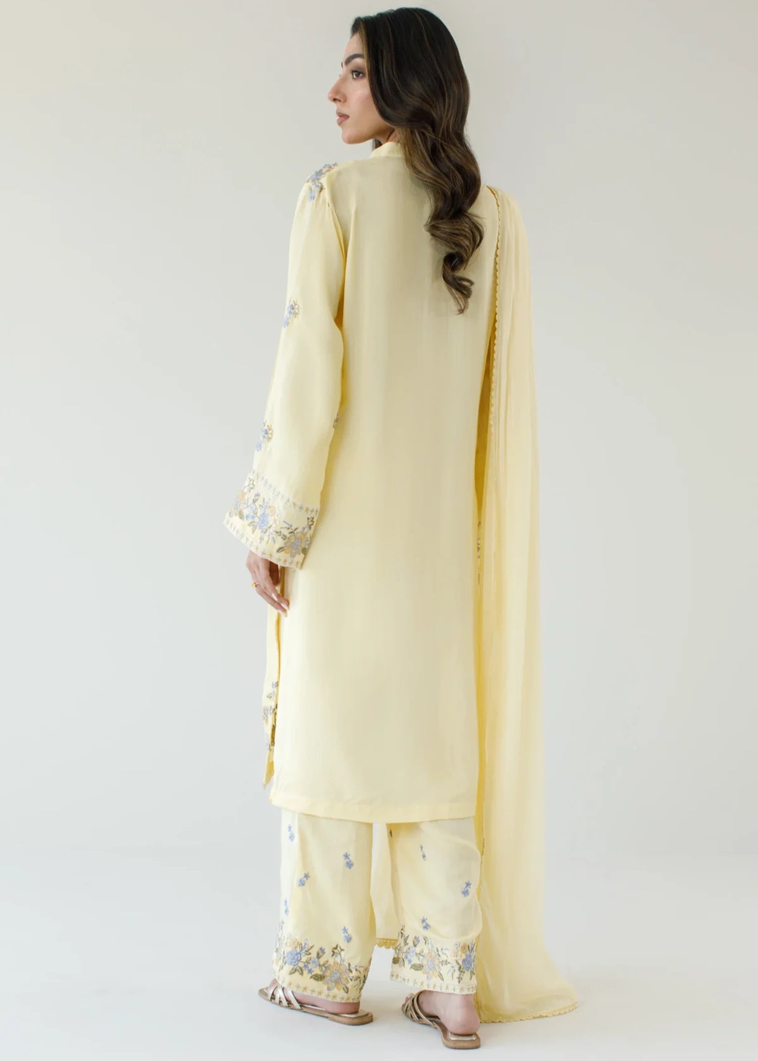 raw silk Kurta Set in Butter