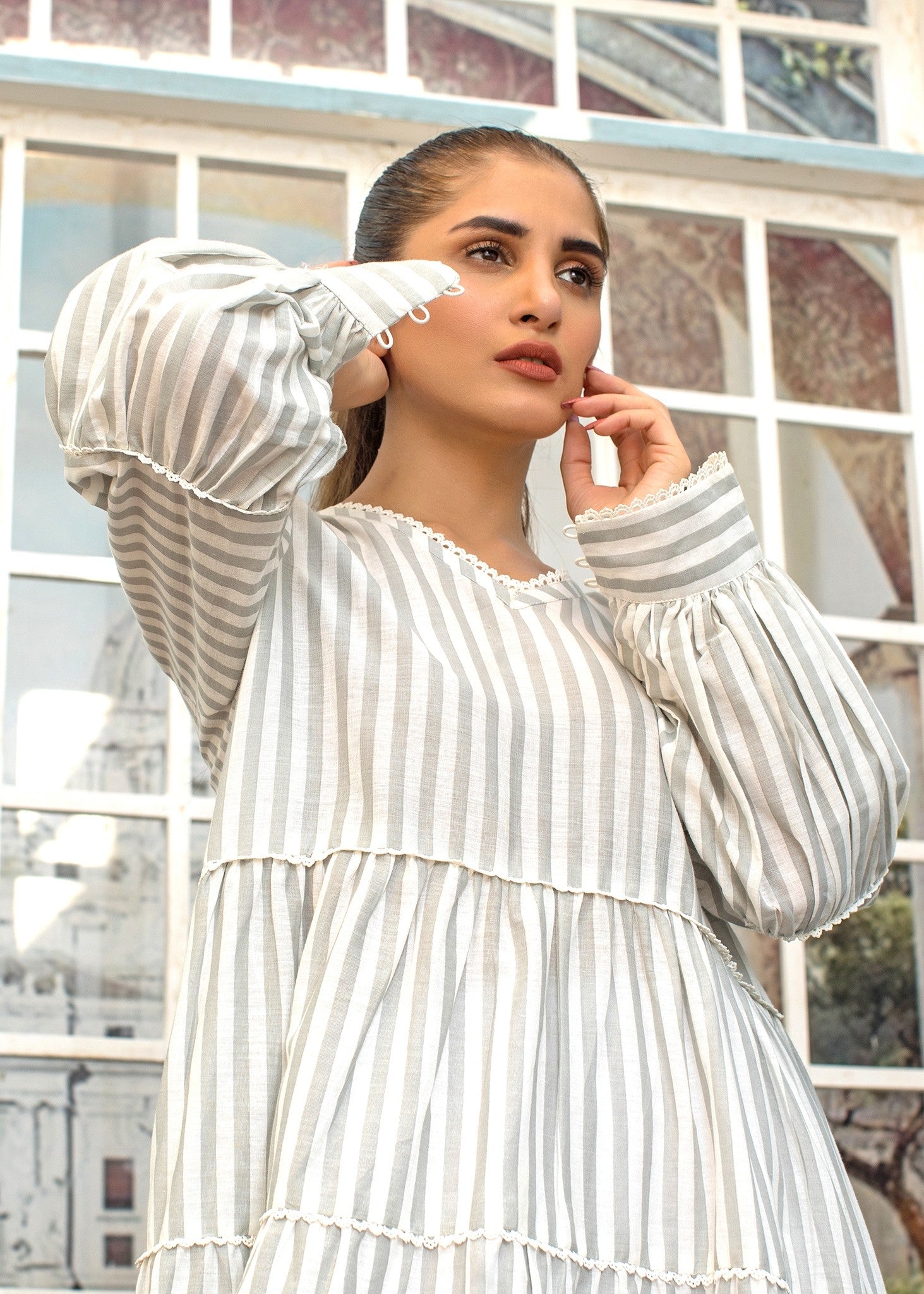 cotton Maxi in Grey