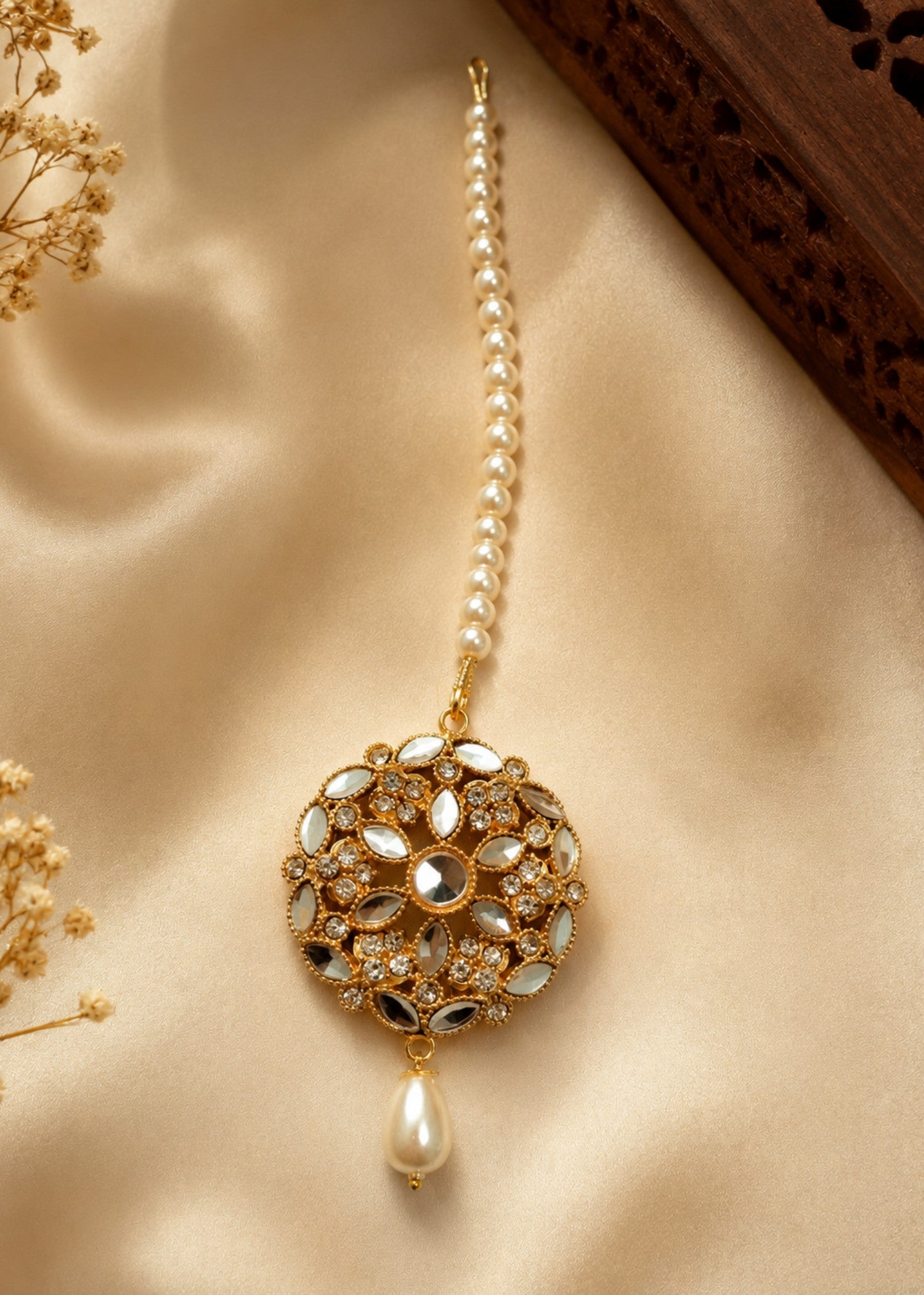 Bindya in Gold, white Color by - Trendy Women Bindya KPF6452