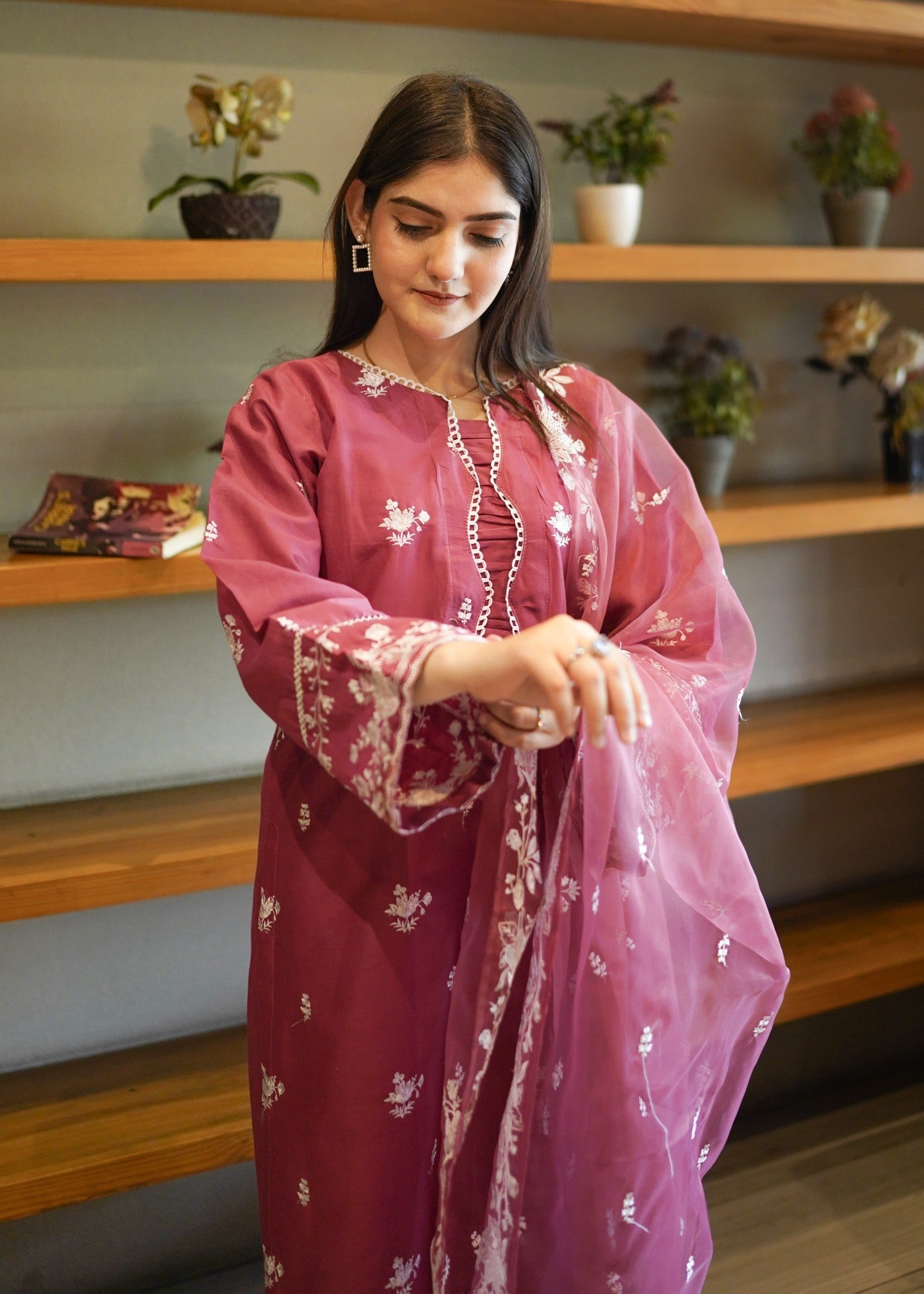 cotton Kurta Set in Petal pink
