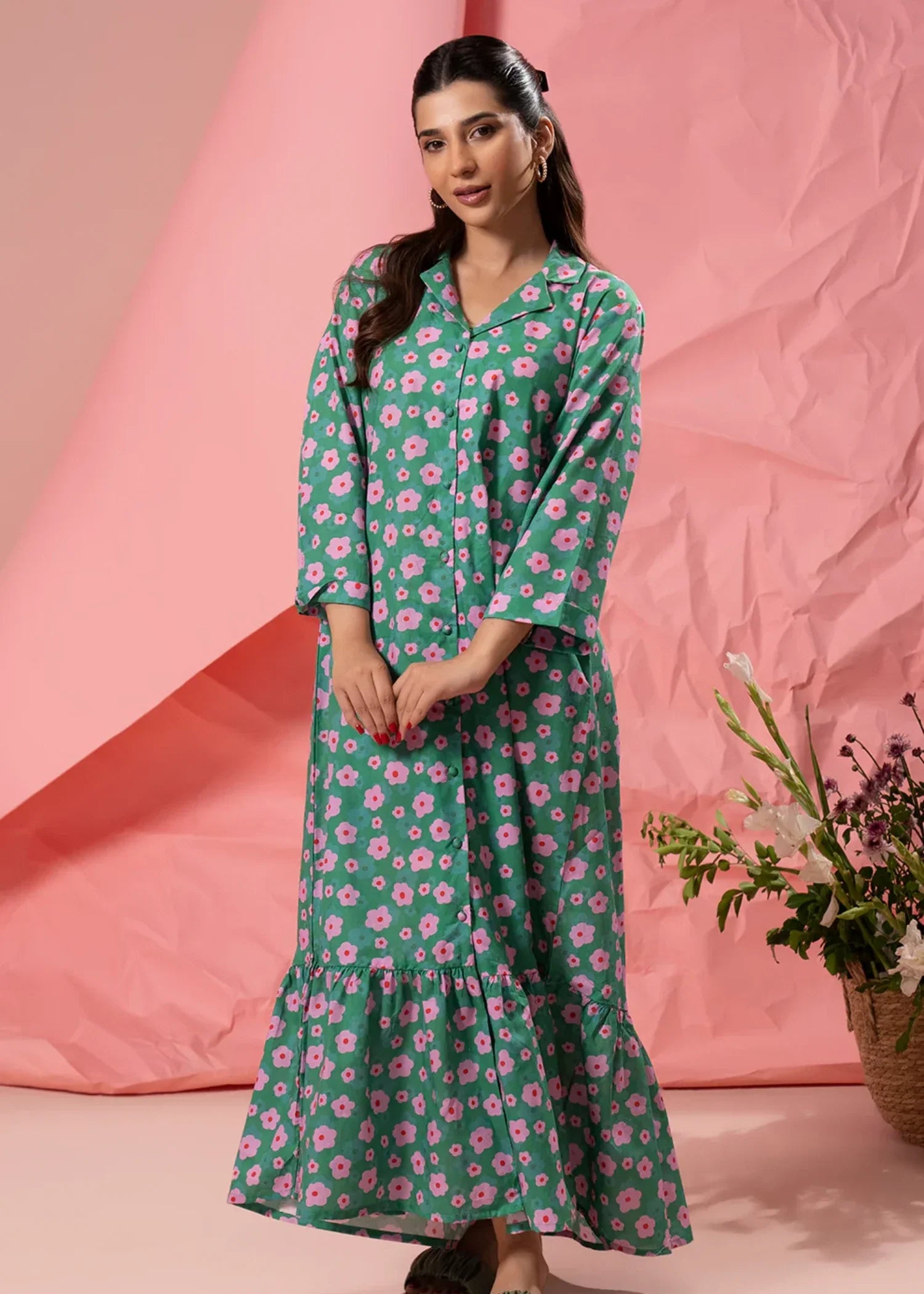 cambric Maxi in Green