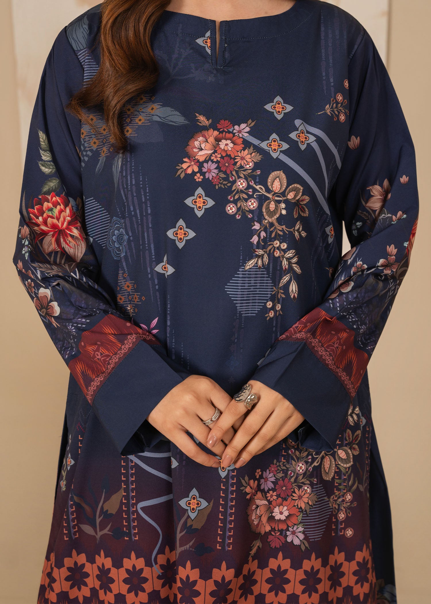 poly lawn Co Ord Sets in Midnight blue