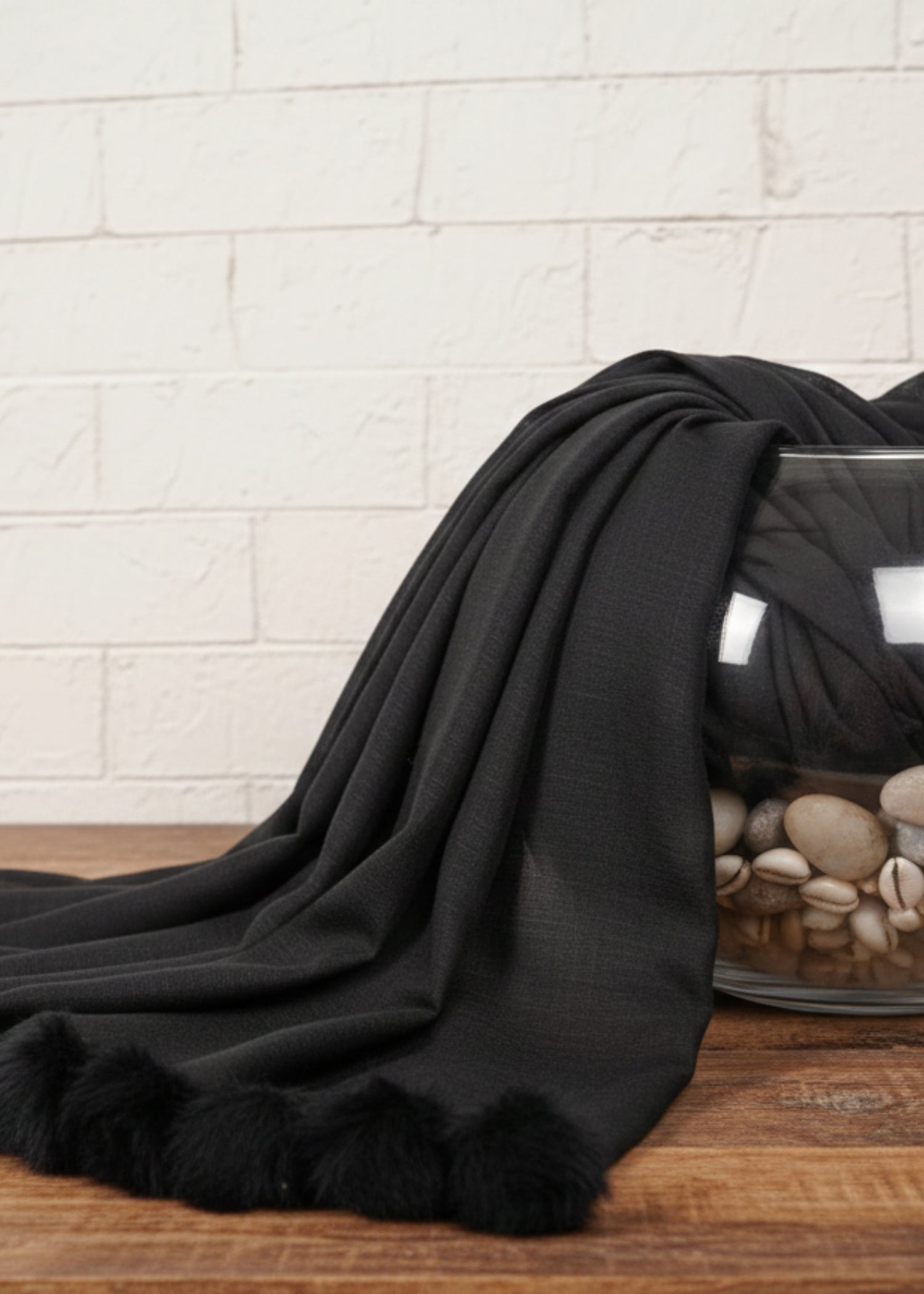 viscose Hijab in Charcoal black