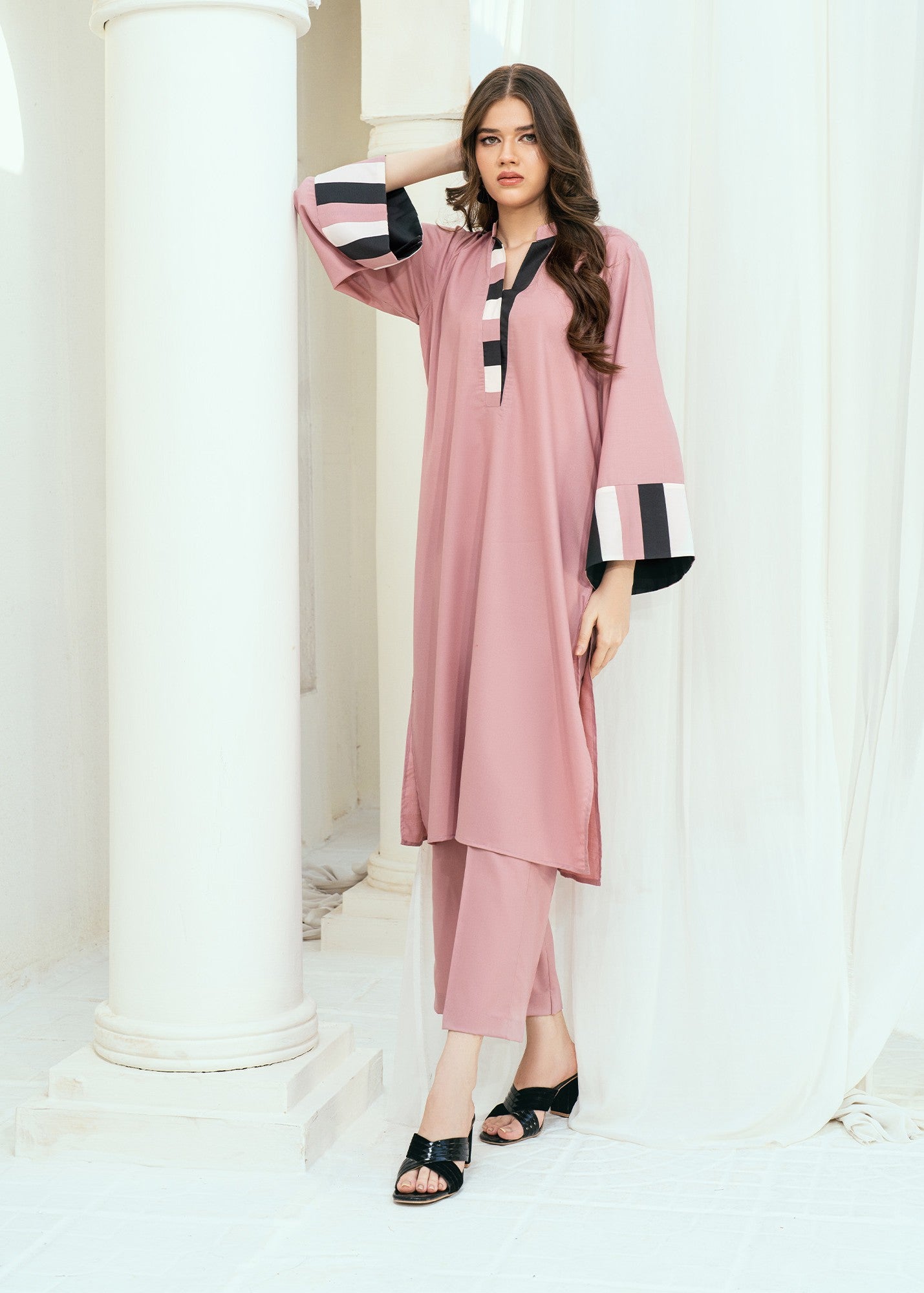 wash & wear Co Ord Sets in Pastel pink