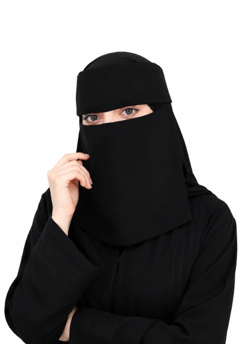 chiffon Veil in Jet black