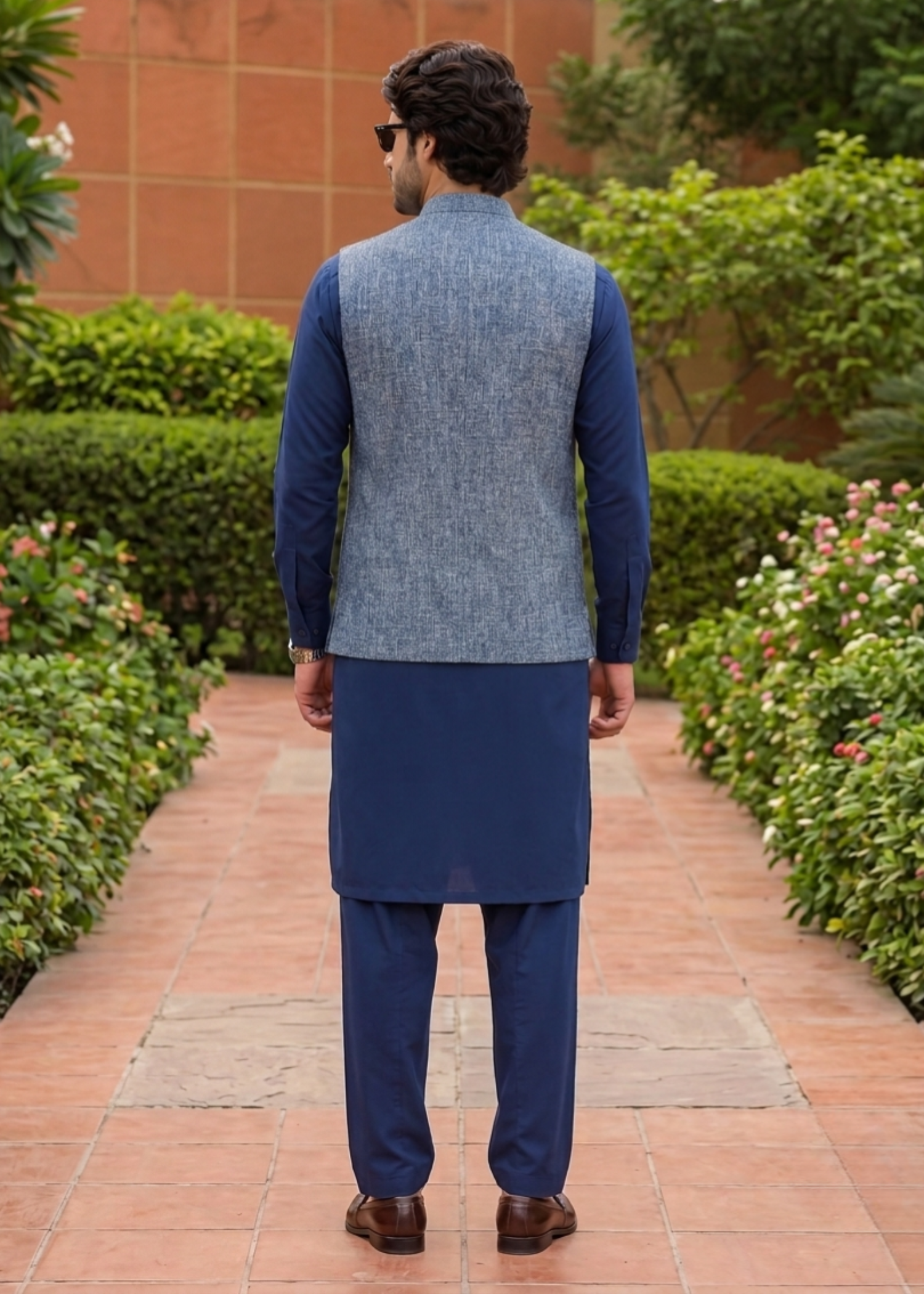 suiting Waistcoat in Blue
