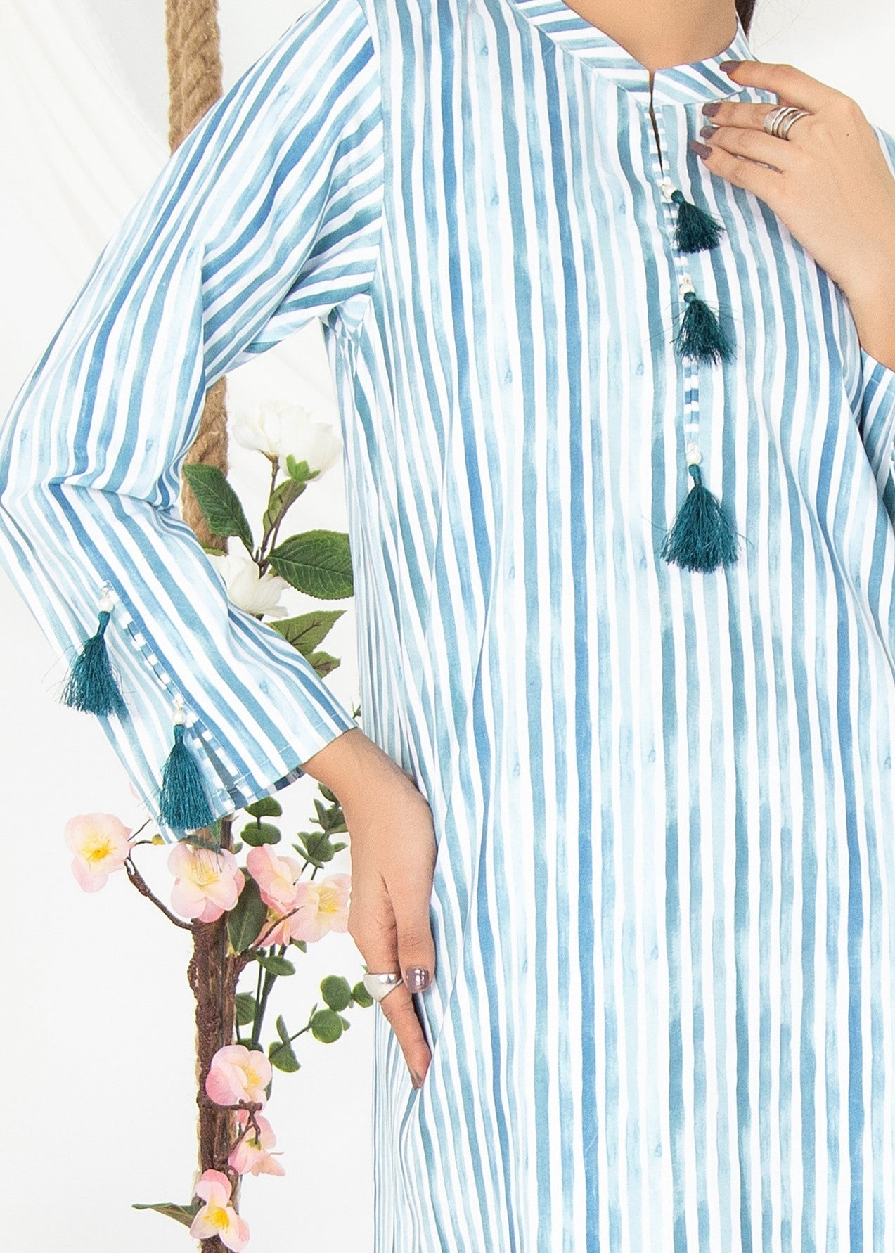 blended satin Co Ord Sets in Aquamarine