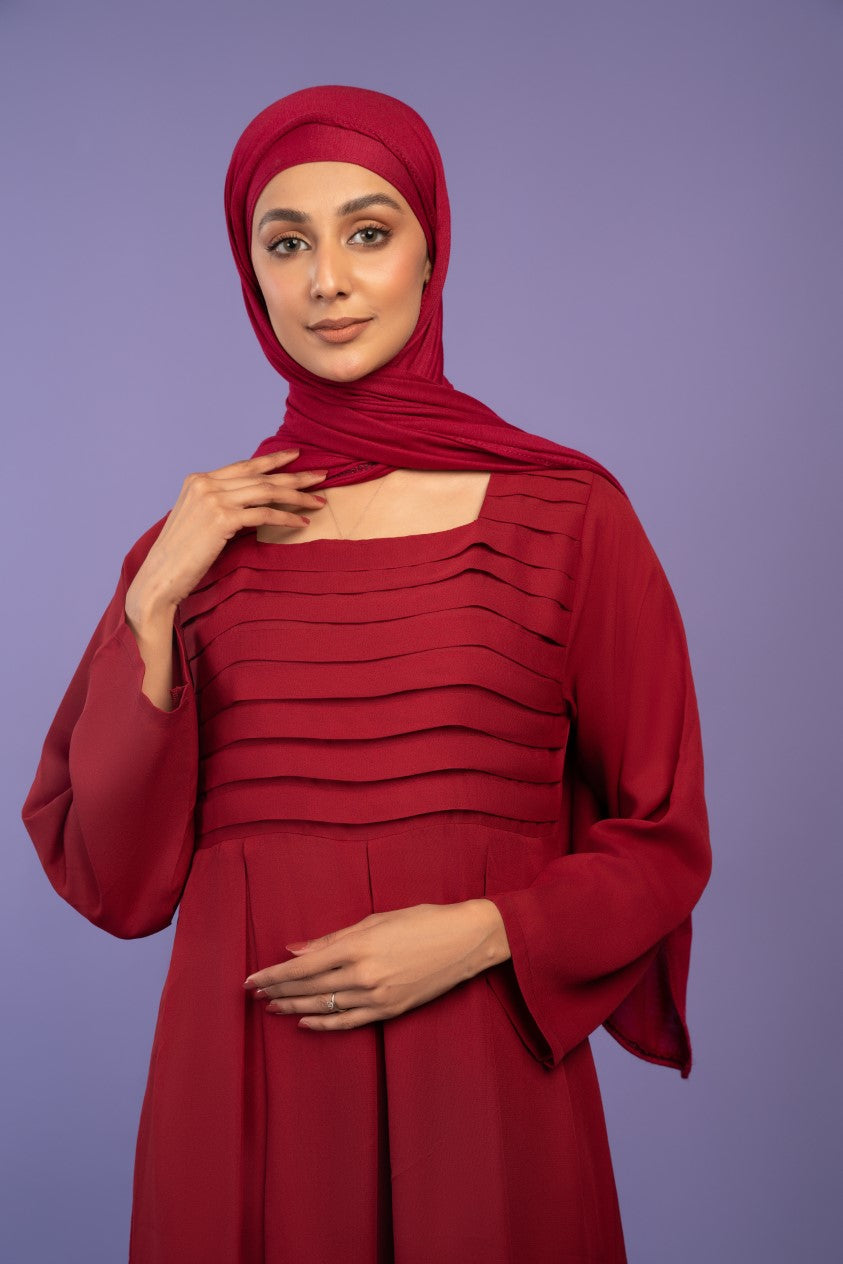 single jersey knit Hijab in Maroon