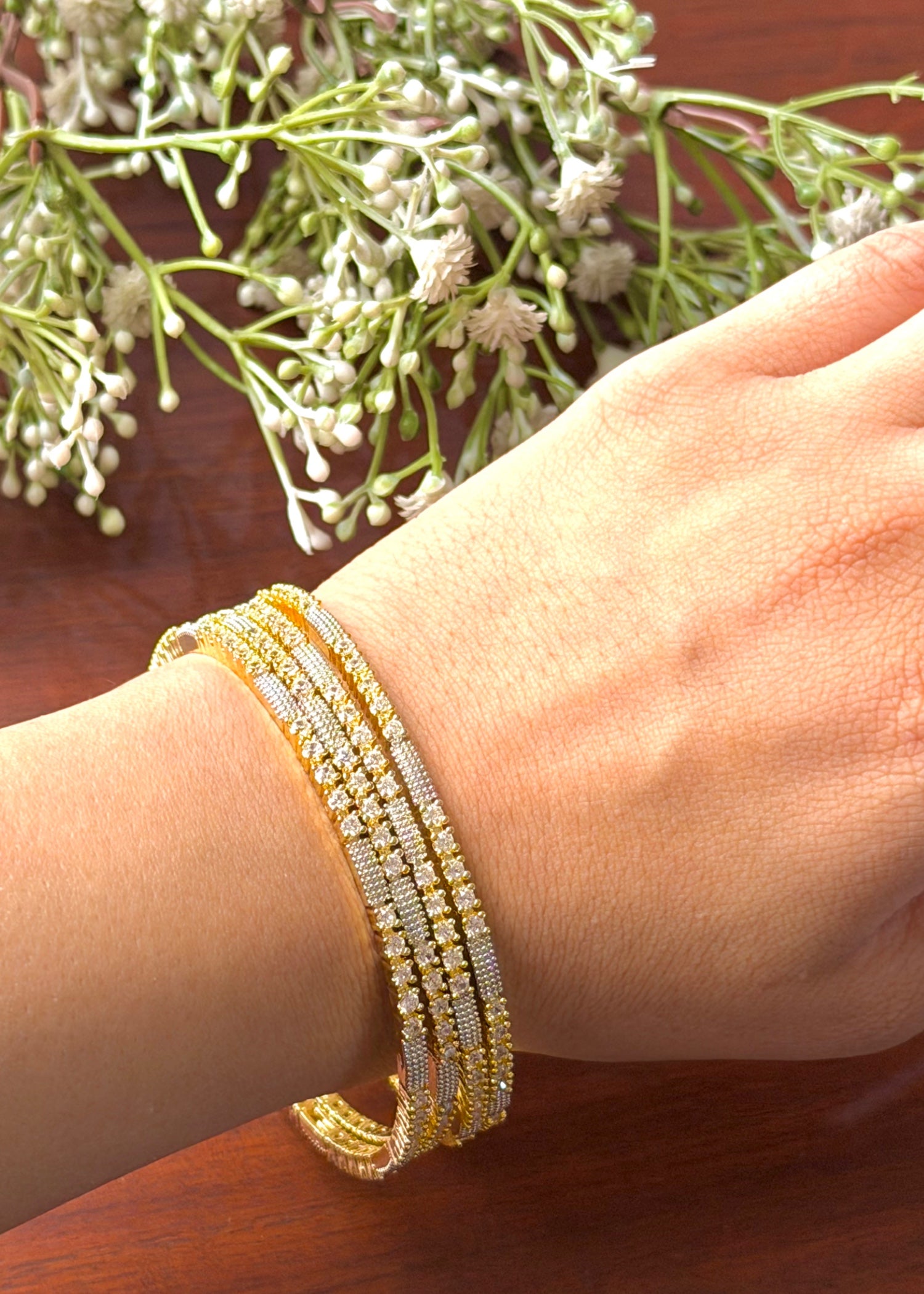 Bangles in Silver, gold Color by - Trendy Women Bangles PJA1675