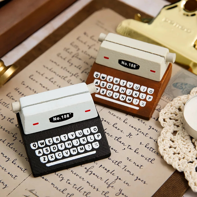 Vintage Typewriter Wooden Memo Holder - view 5
