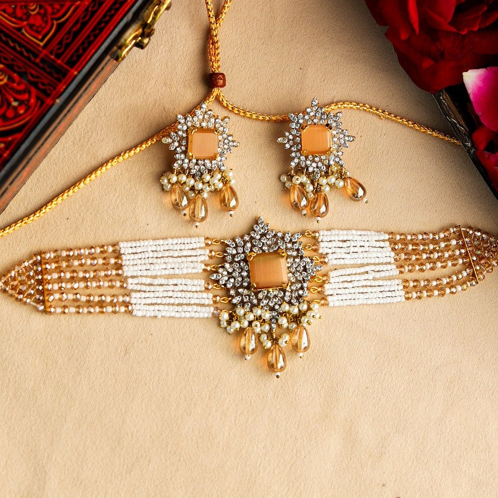 Jewelry Set in Champagne Color by - Trendy Women Jewelry Set CTA6869