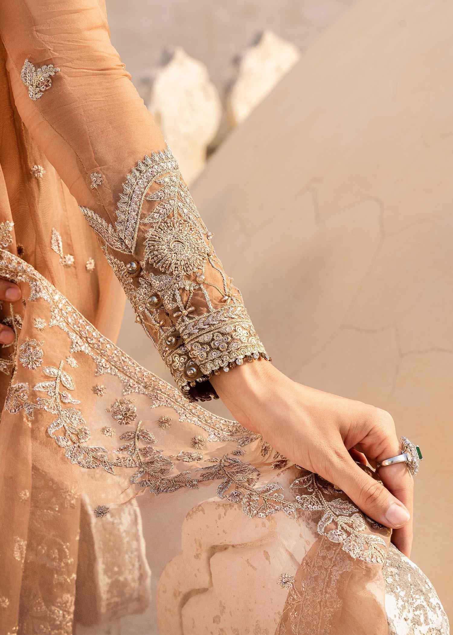 organza Angrakha in Champagne