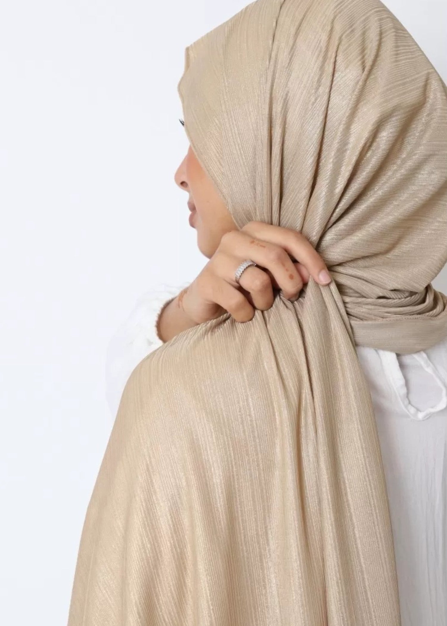 silk Hijab in Gold
