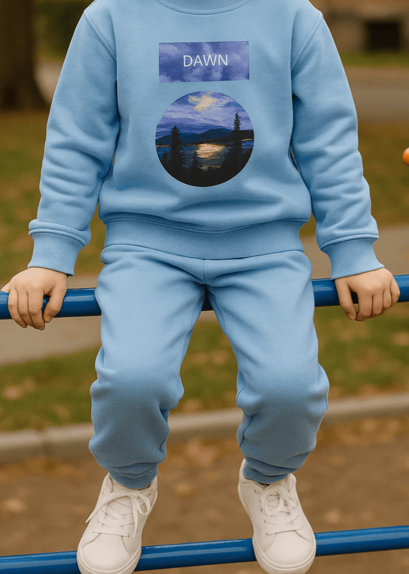 fleece Tracksuit in Baby blue