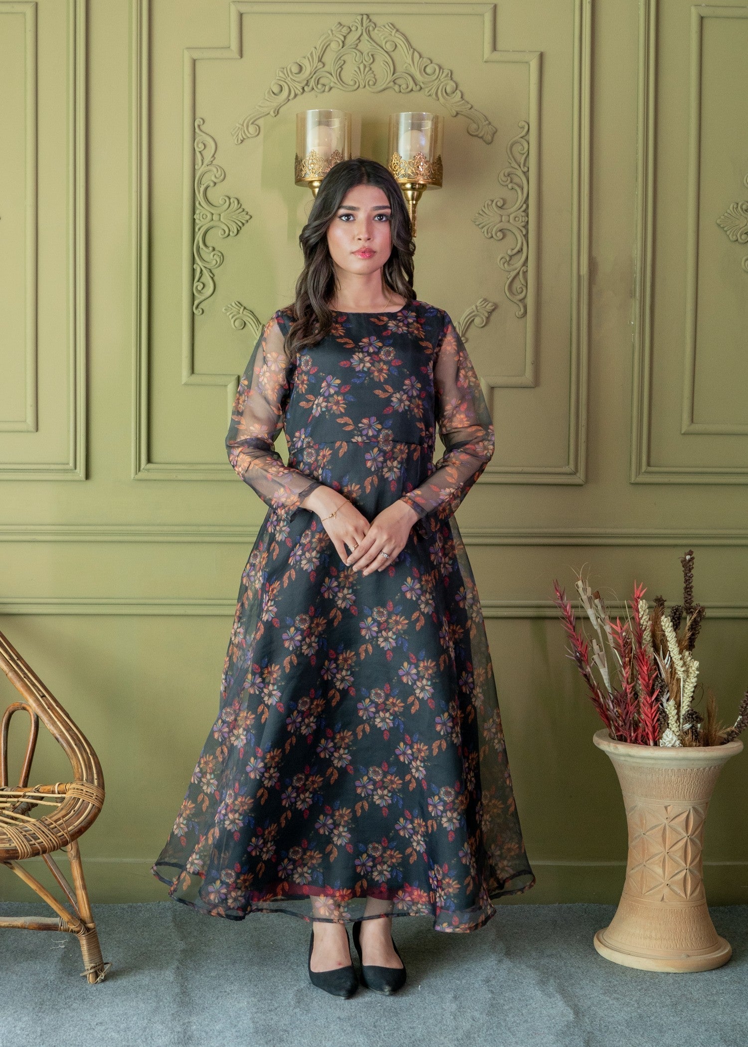 organza Maxi in Black