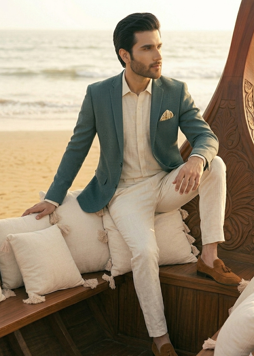 pure wool Blazer in Twilight blue