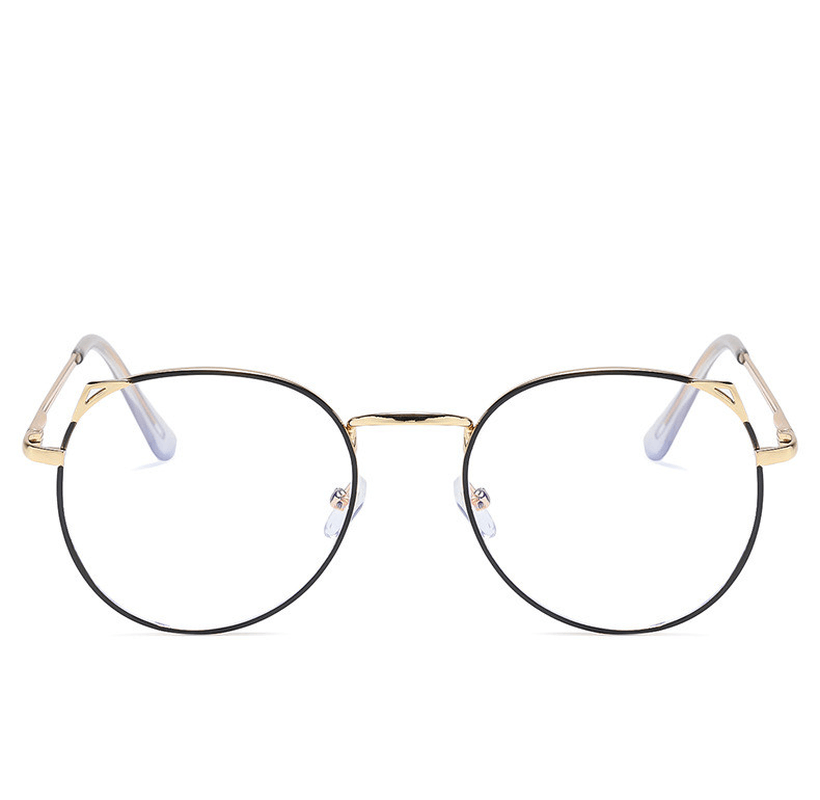 Stylish Women's Anti-Blue Light White Flat Mirror Glasses for Eye Protection
