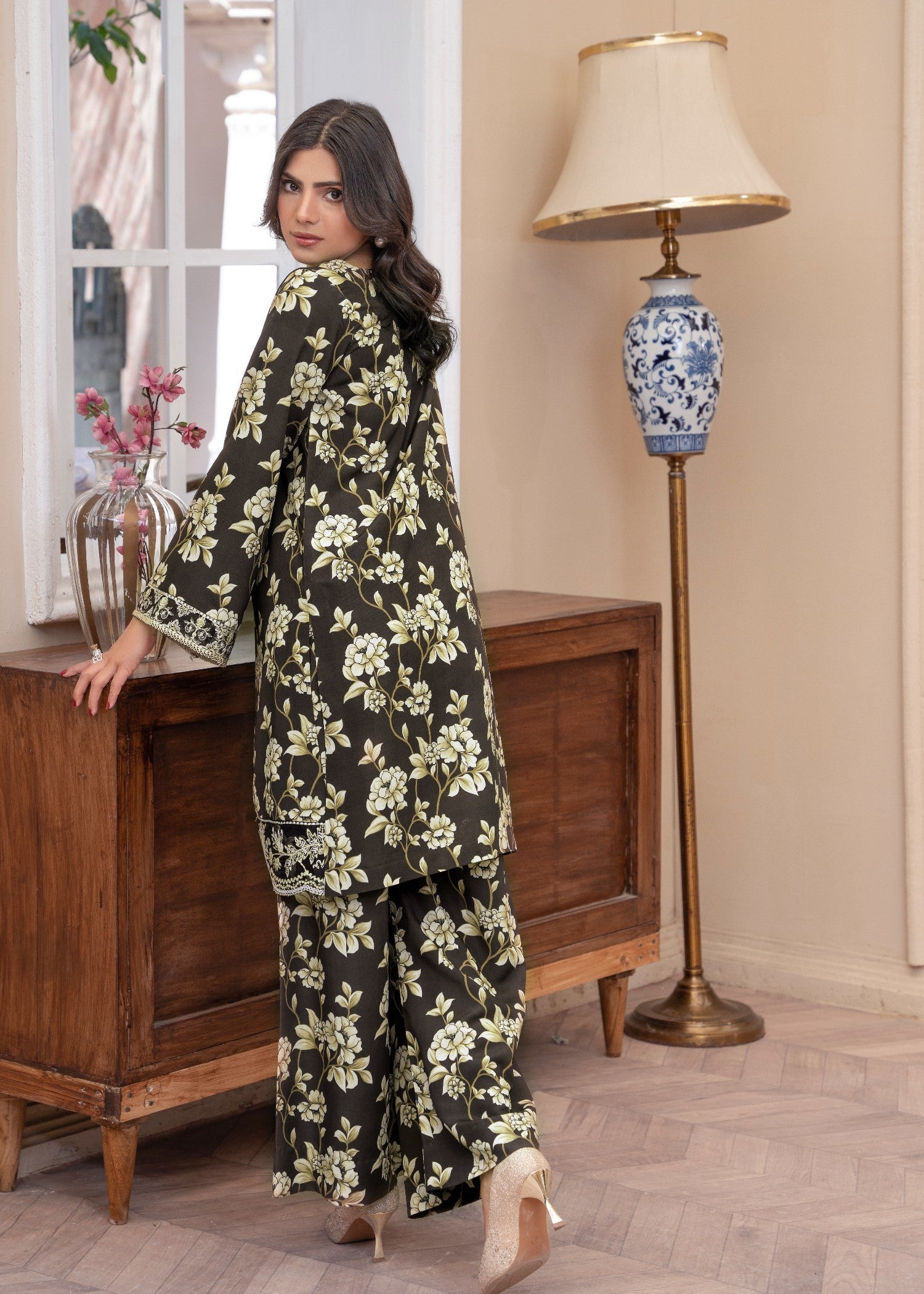 poly lawn Co Ord Sets in Brunette brown