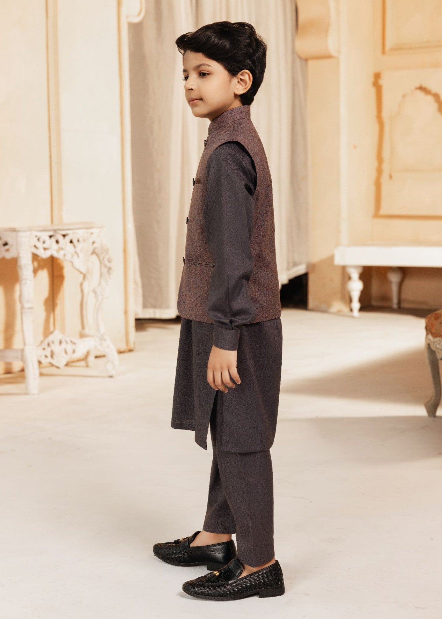 wash & wear Waistcoat in Hazelwood brown