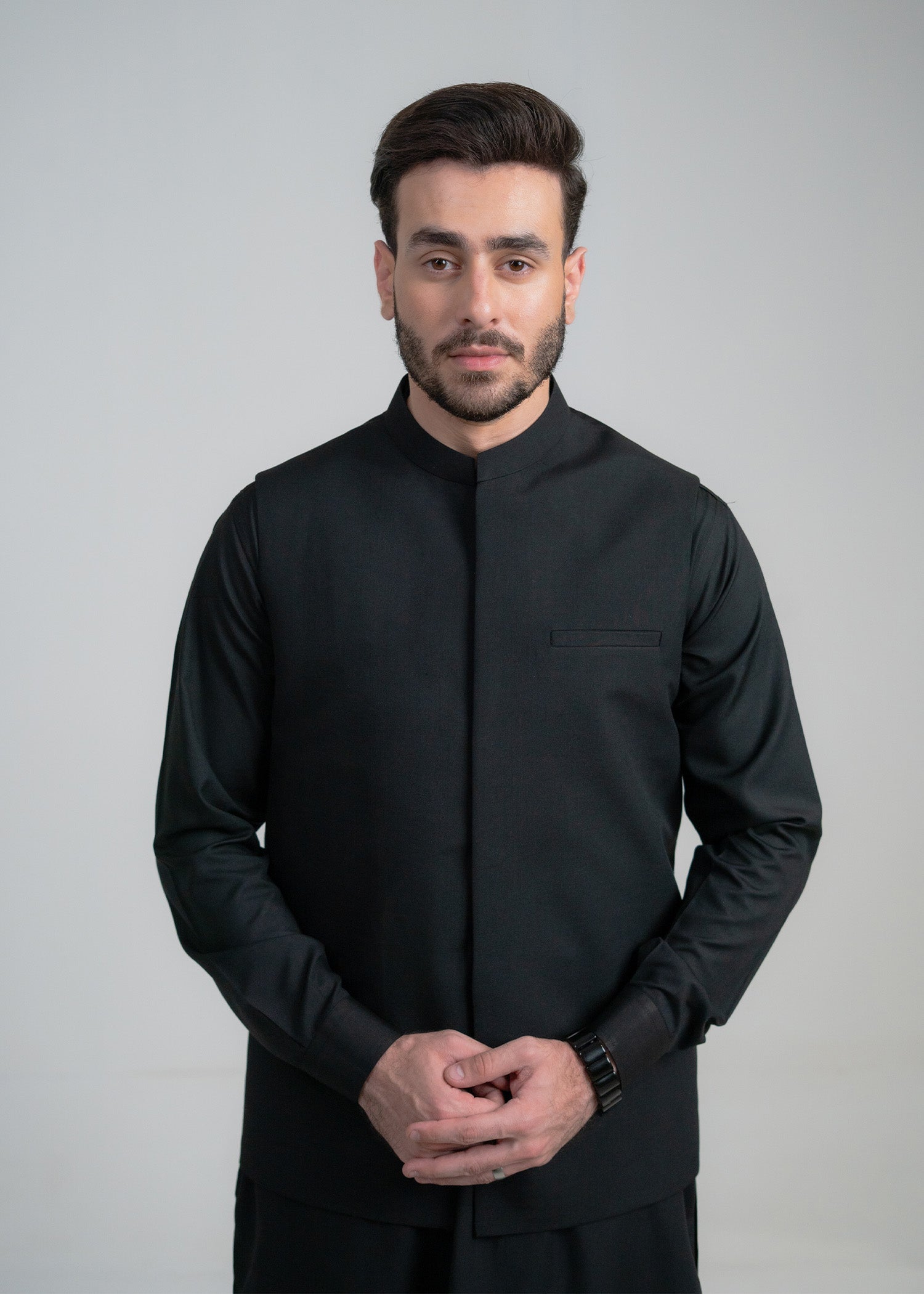 wash & wear Waistcoat in Black by Buraq