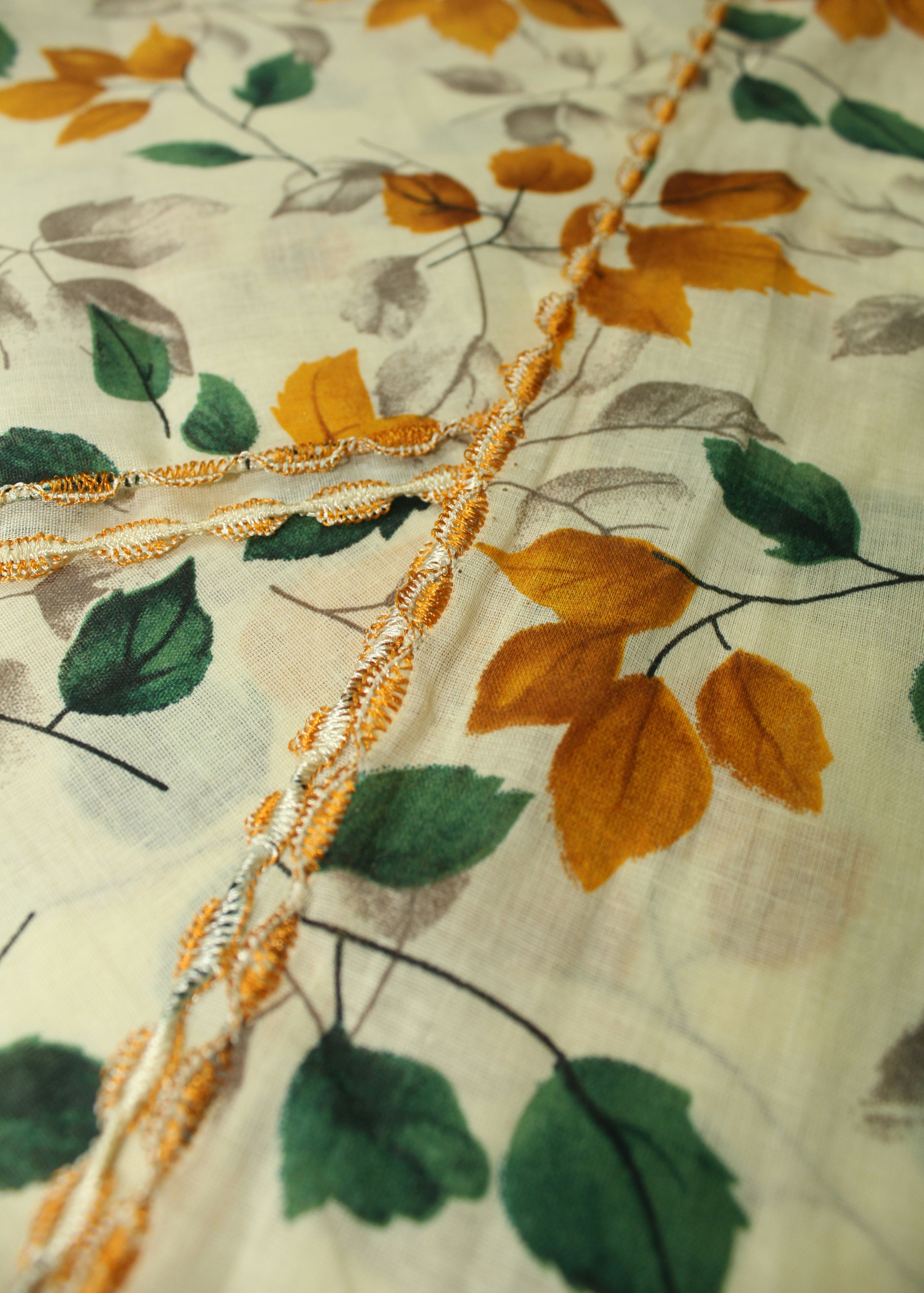 lawn Chaddar in Cream, mustard