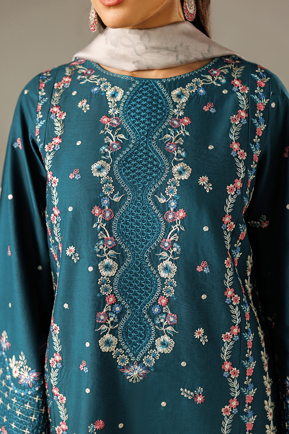 cotton Sharara in Teal
