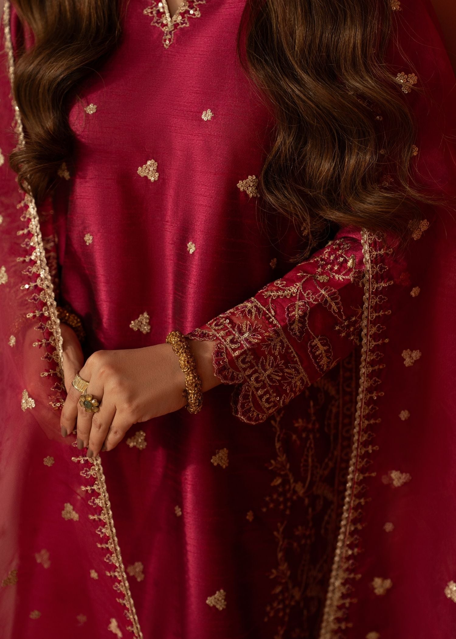 raw silk Kurta Set in Baby pink