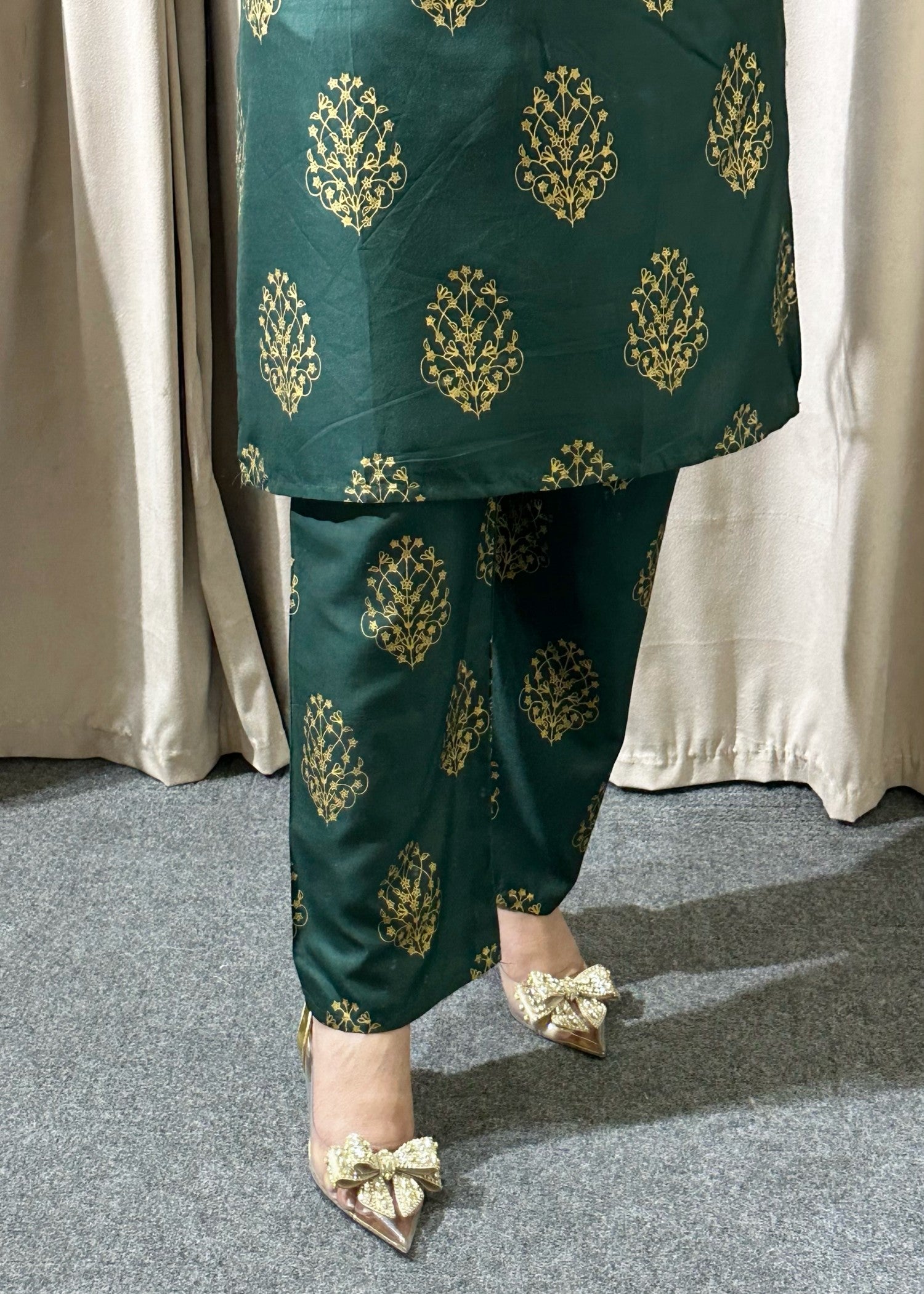 linen Co Ord Sets in Bottle green