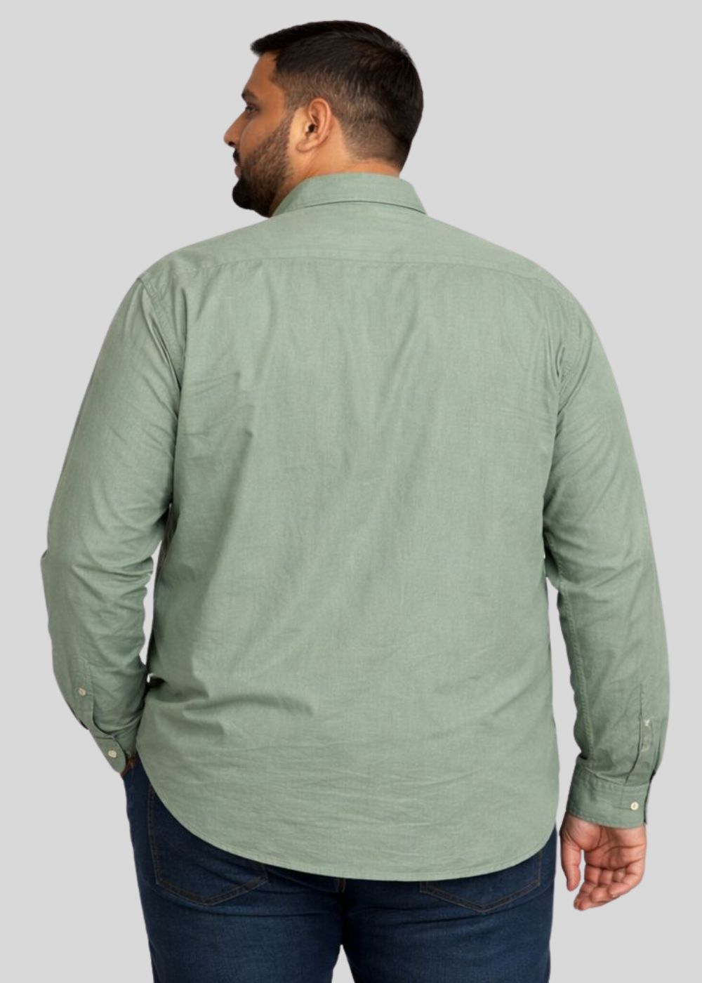 polycotton Casual Shirt in Sage green