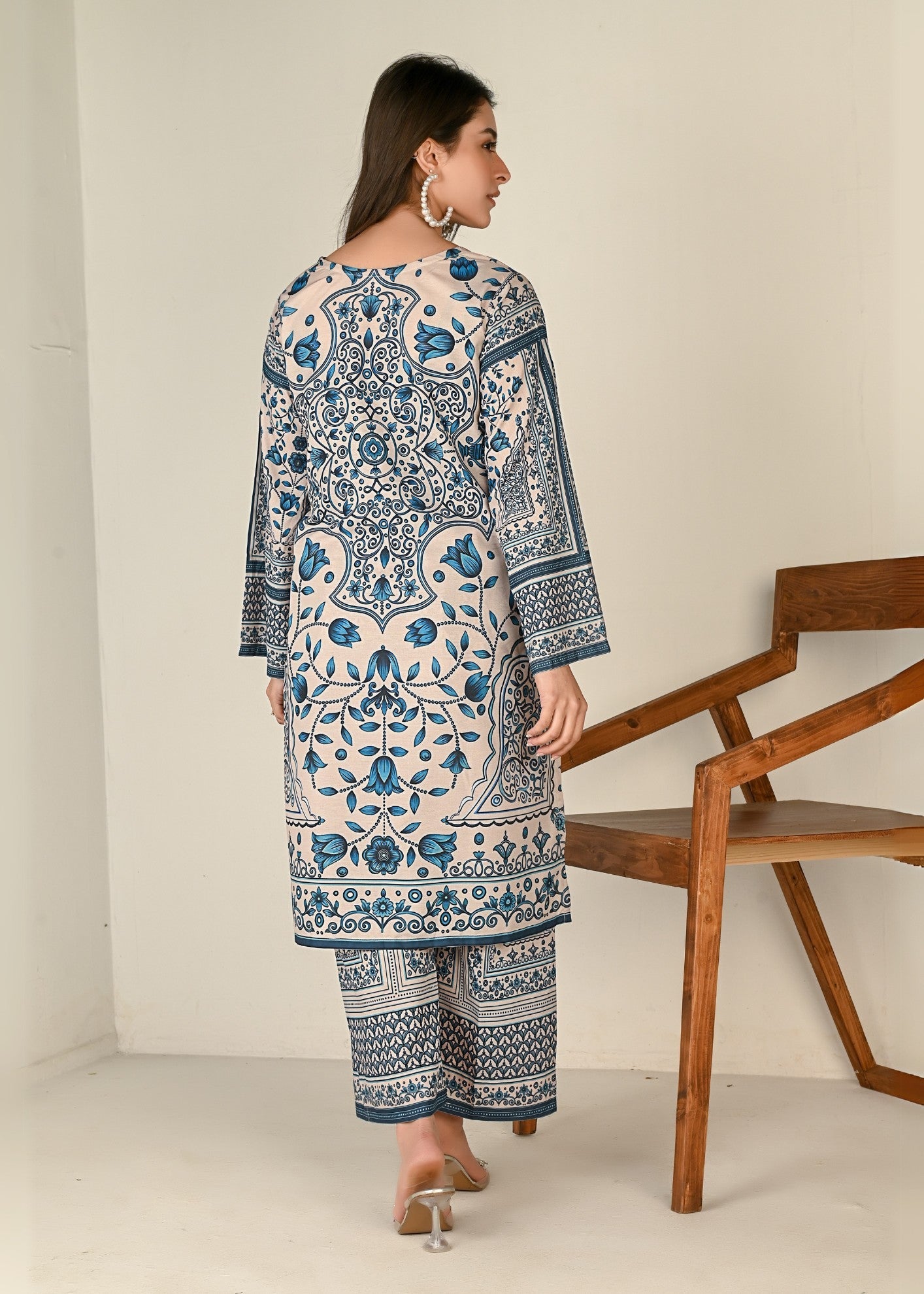 cotton silk Co Ord Sets in Cream