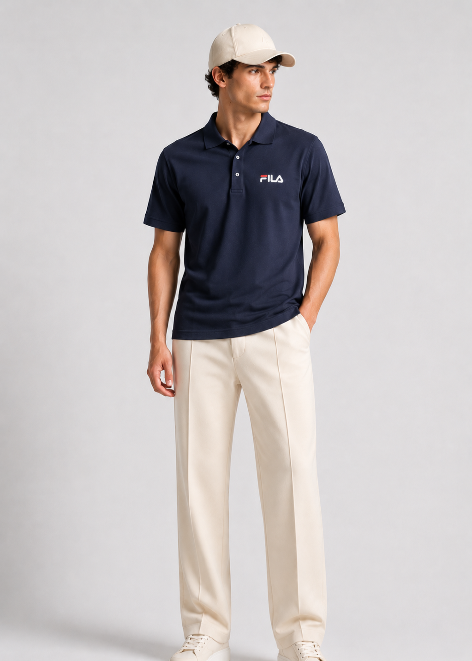 cotton jersey Polo Shirt in Midnight blue