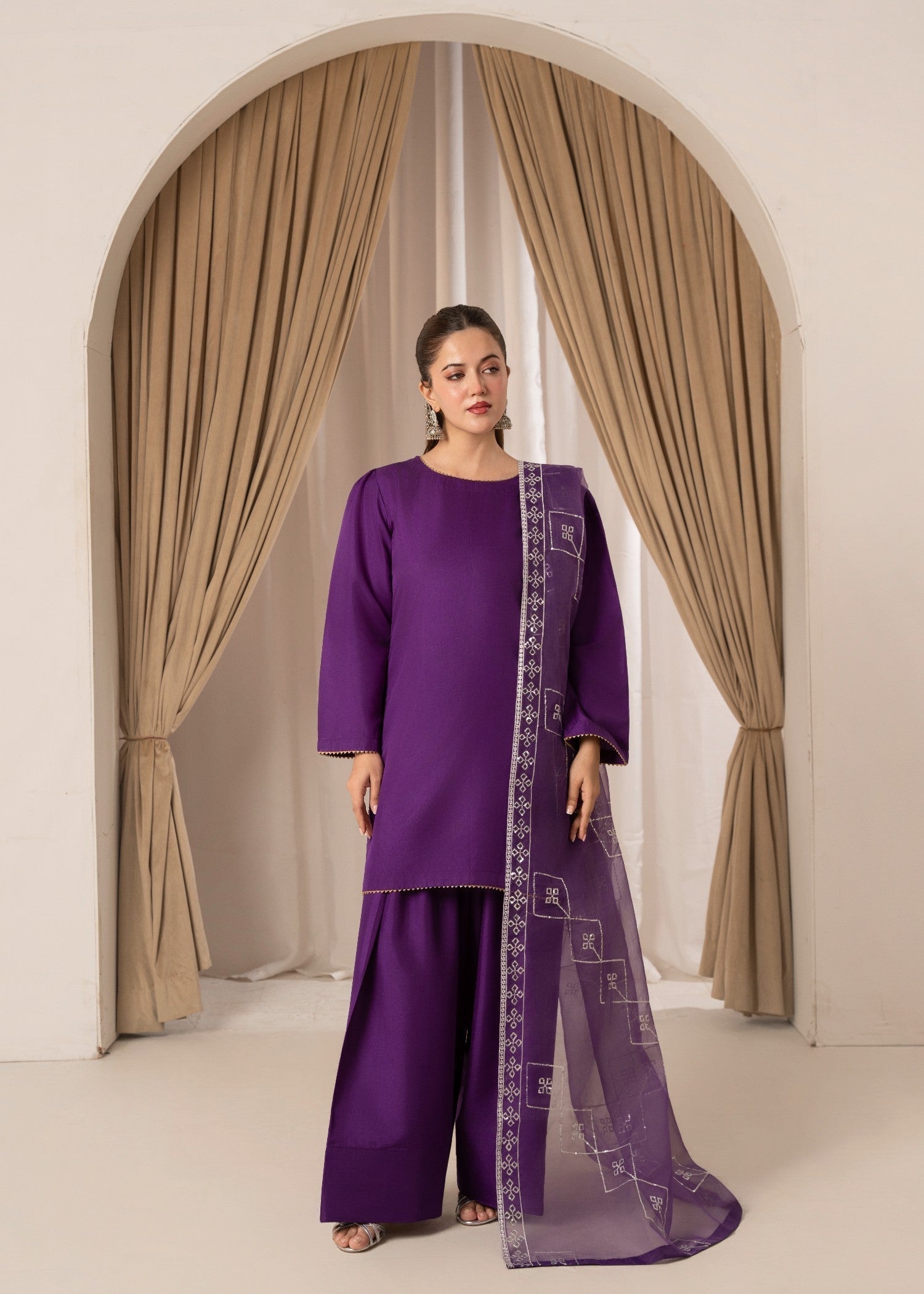 kattan silk Kurta Set in Indigo