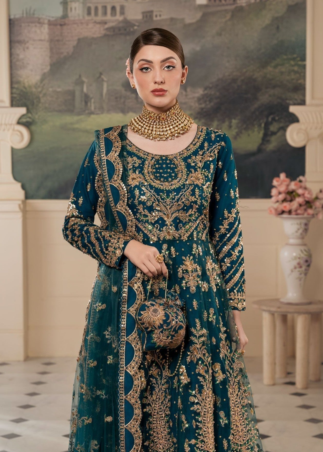 net Maxi in Cobalt blue