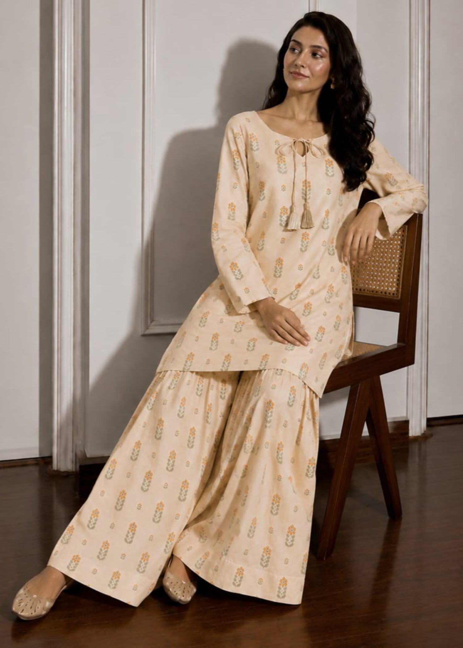 cotton Co Ord Sets in Beige