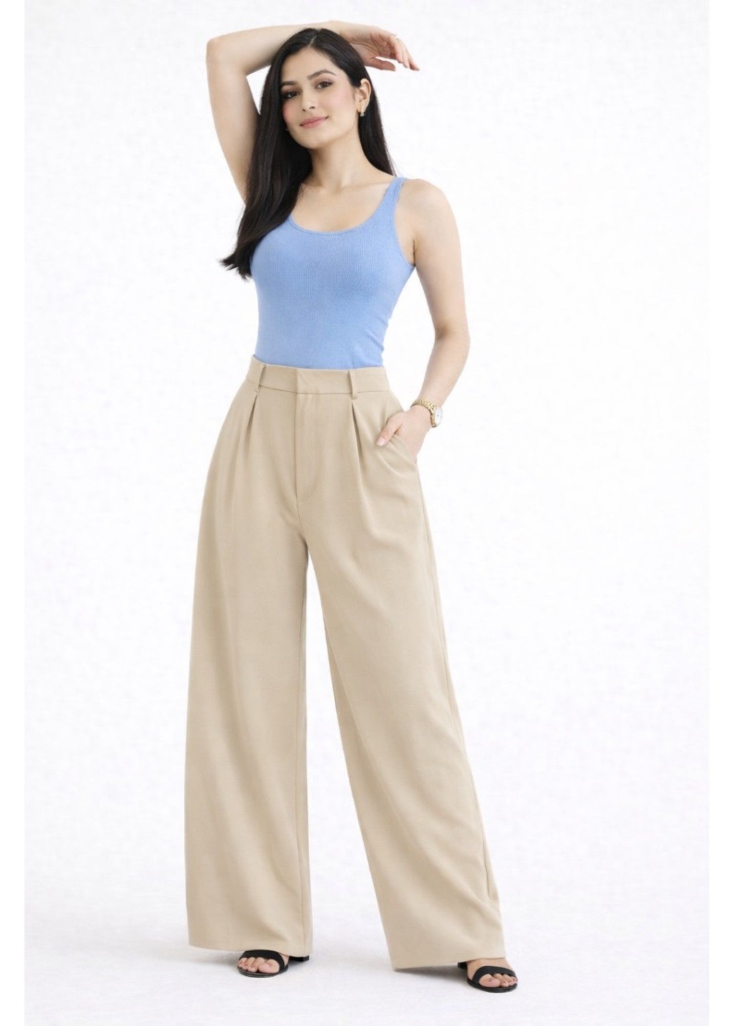 georgette Pants in Beige