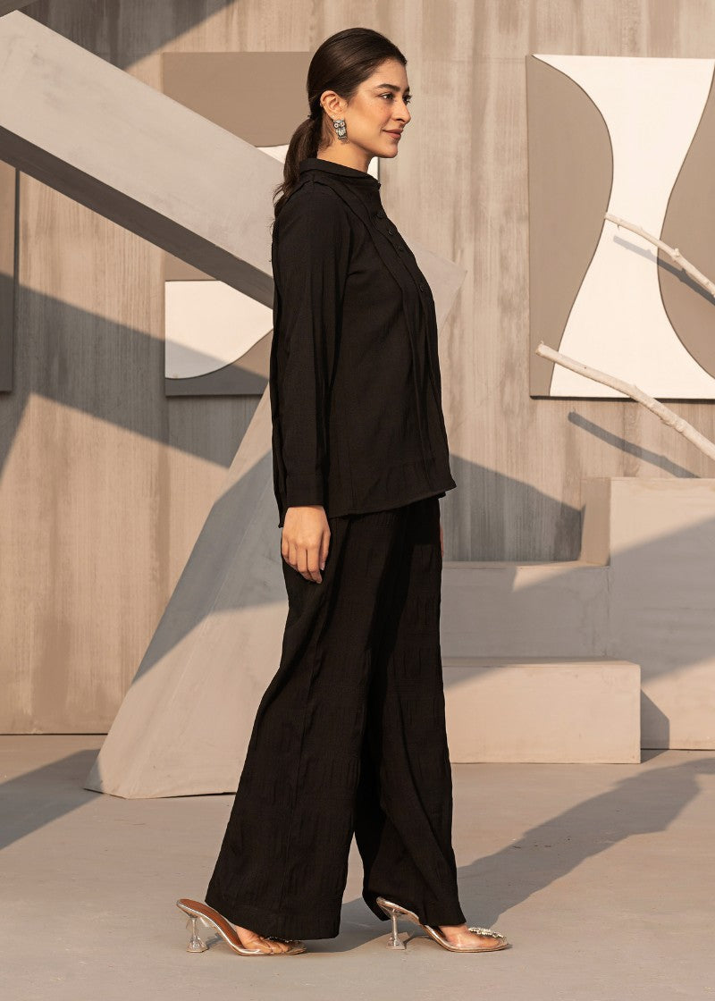dobby Co Ord Sets in Black