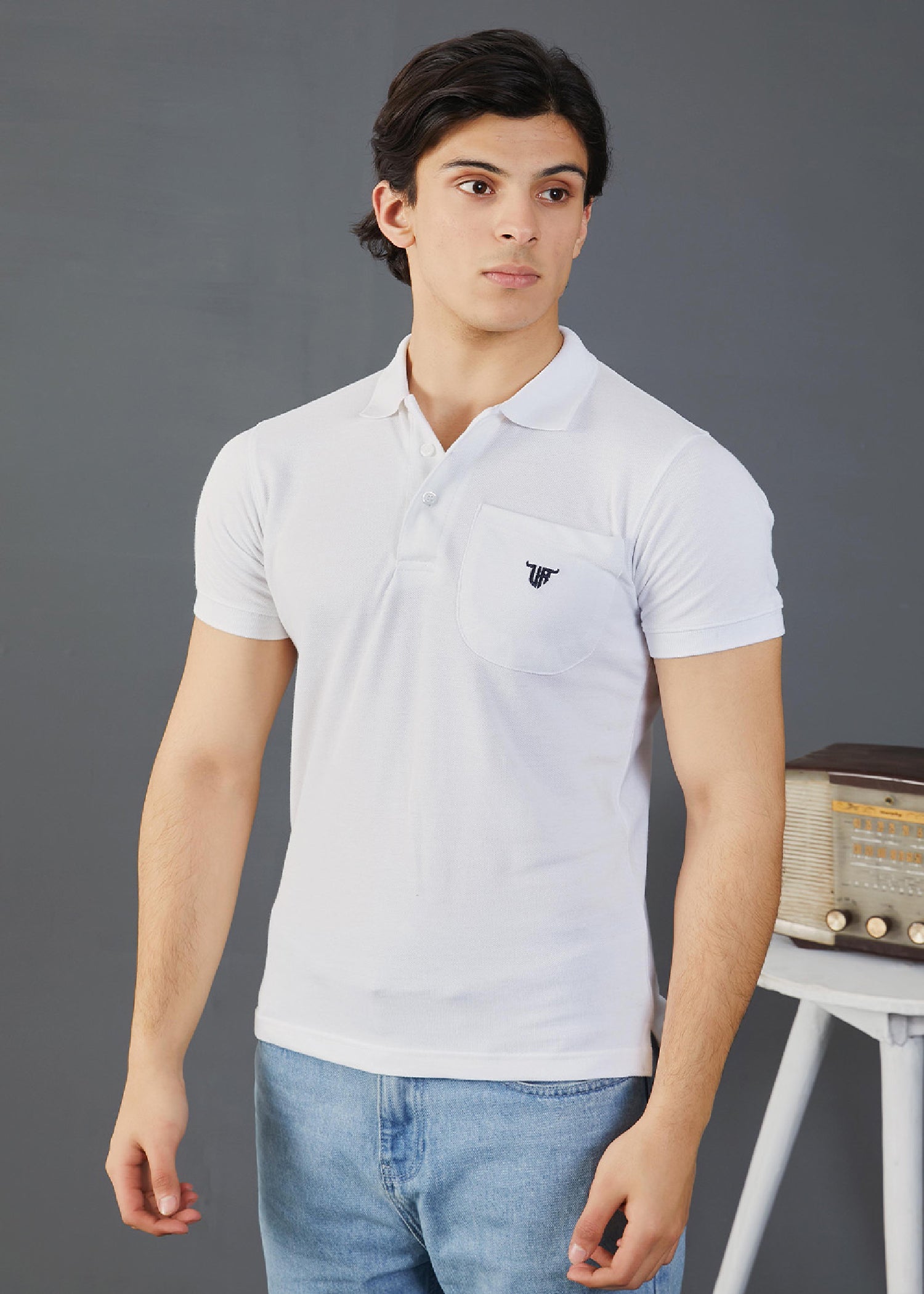 porque/pique Polo Shirt in White