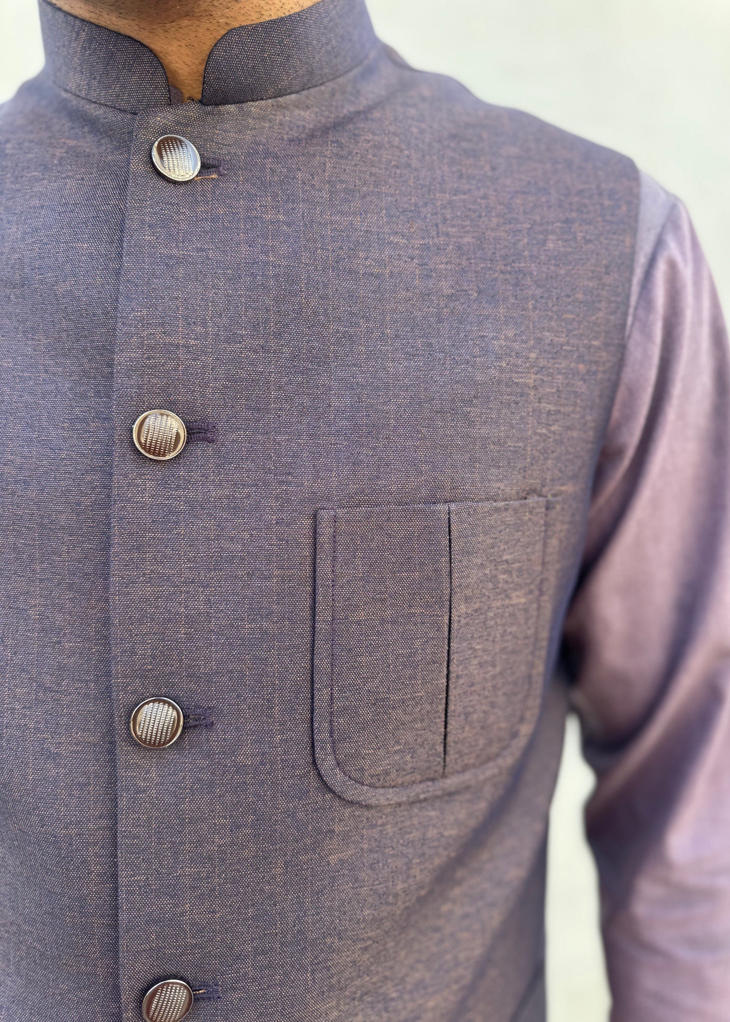tropical Waistcoat in Dark grey by Bin Inam Legacy
