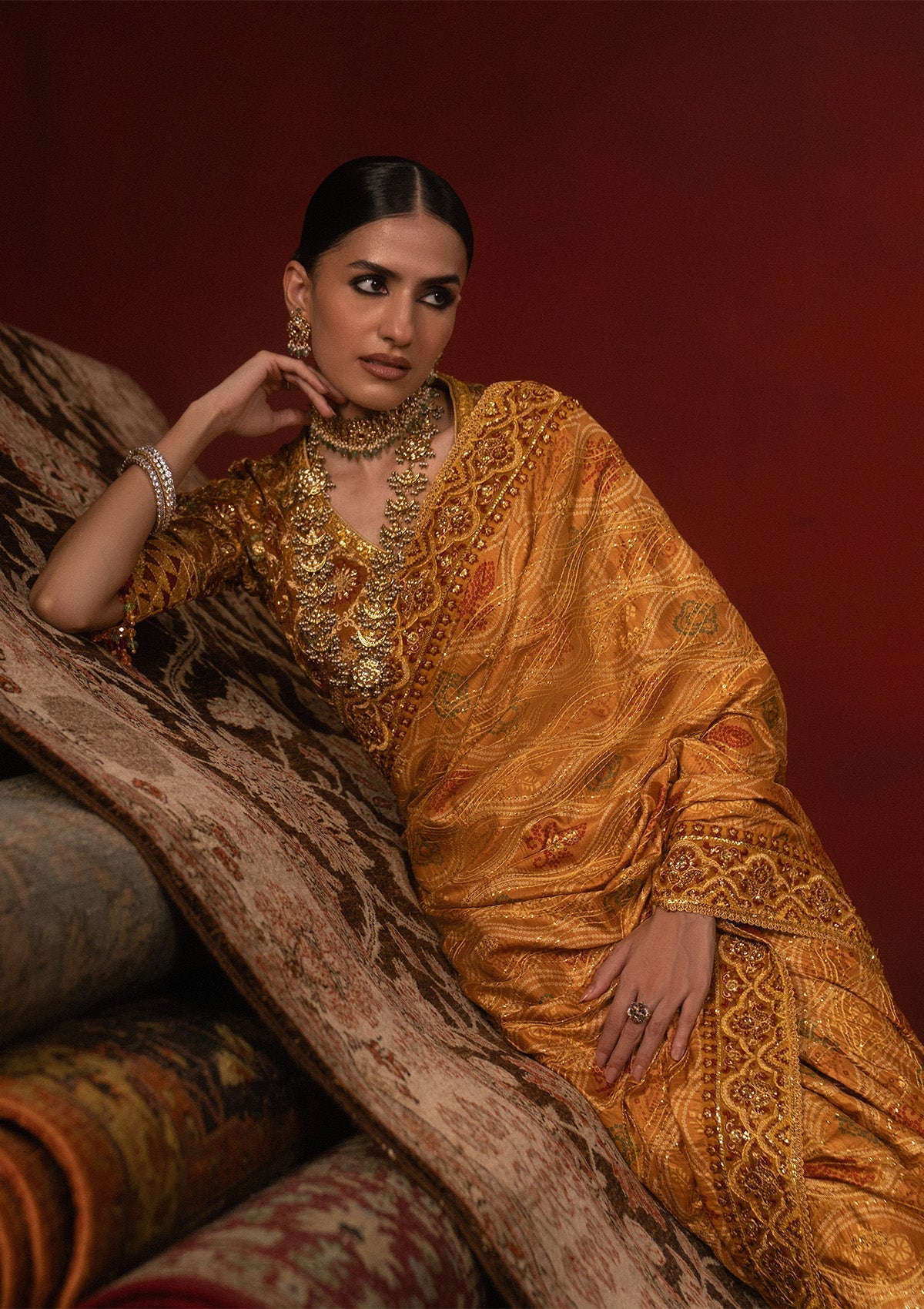 silk Unstitched in Yellow-orange