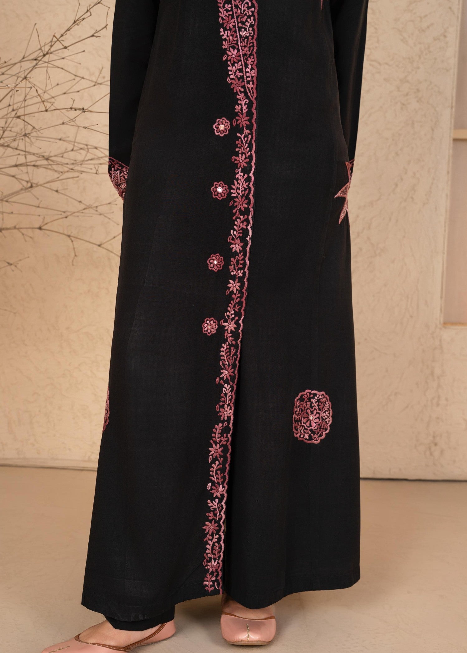viscose Pishwas in Black